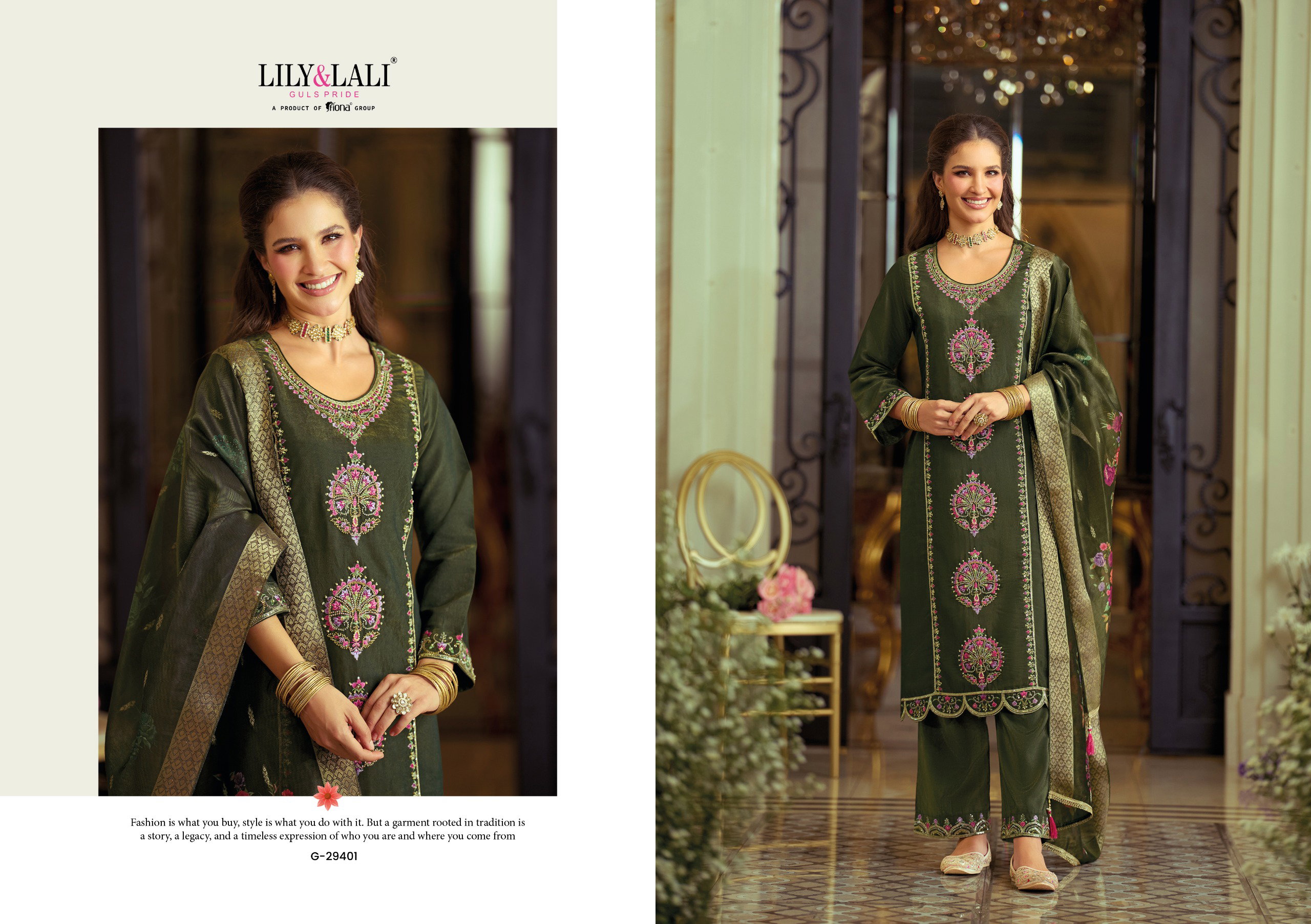Lily And Lali Gulabo Viscose Silk With Embroidery Work Festival Wear Collection