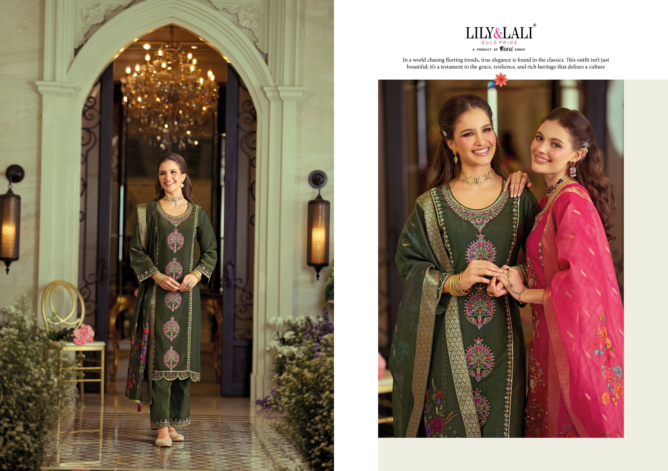 Lily And Lali Gulabo Viscose Silk With Embroidery Work Festival Wear Collection