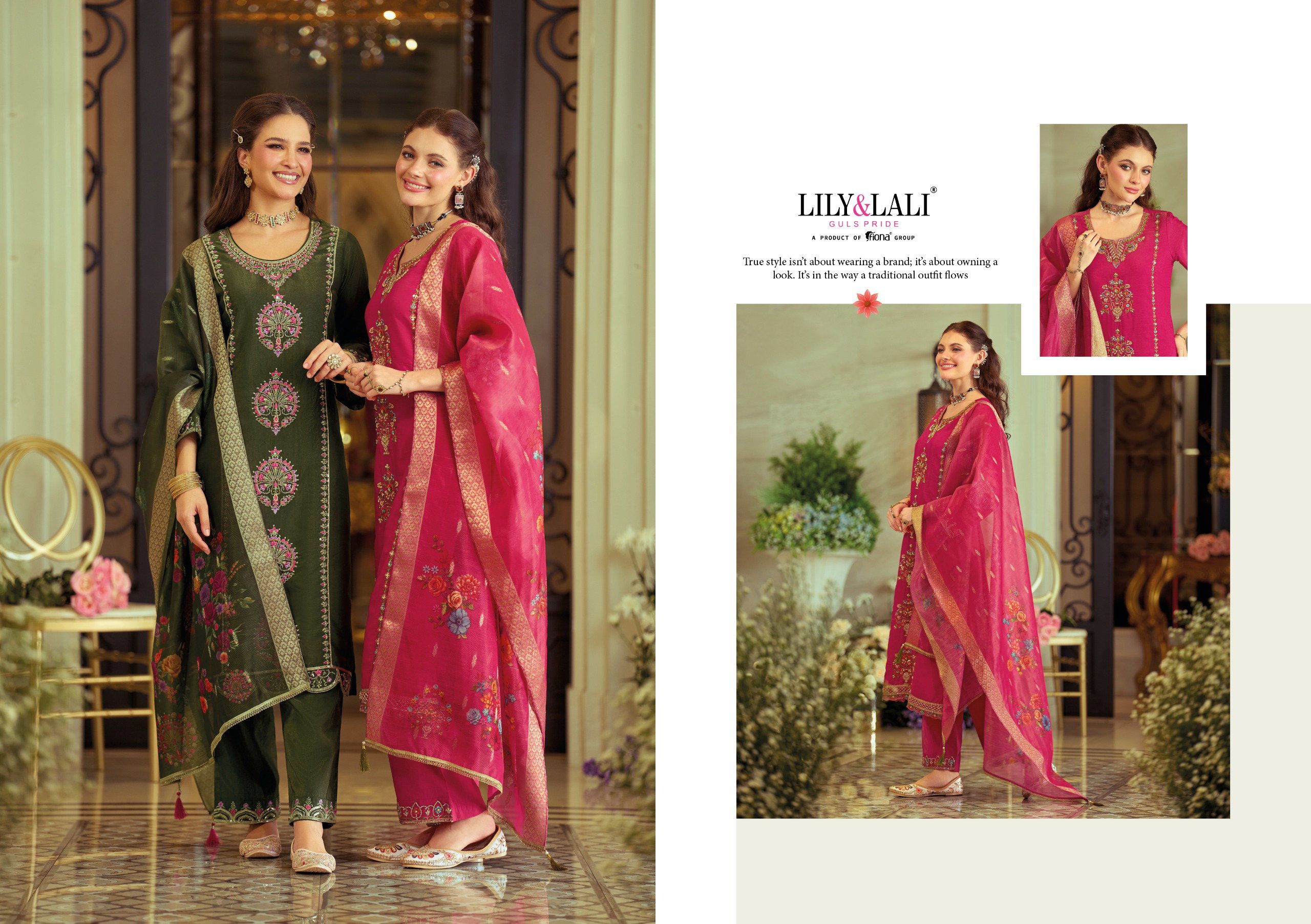 Lily And Lali Gulabo Viscose Silk With Embroidery Work Festival Wear Collection