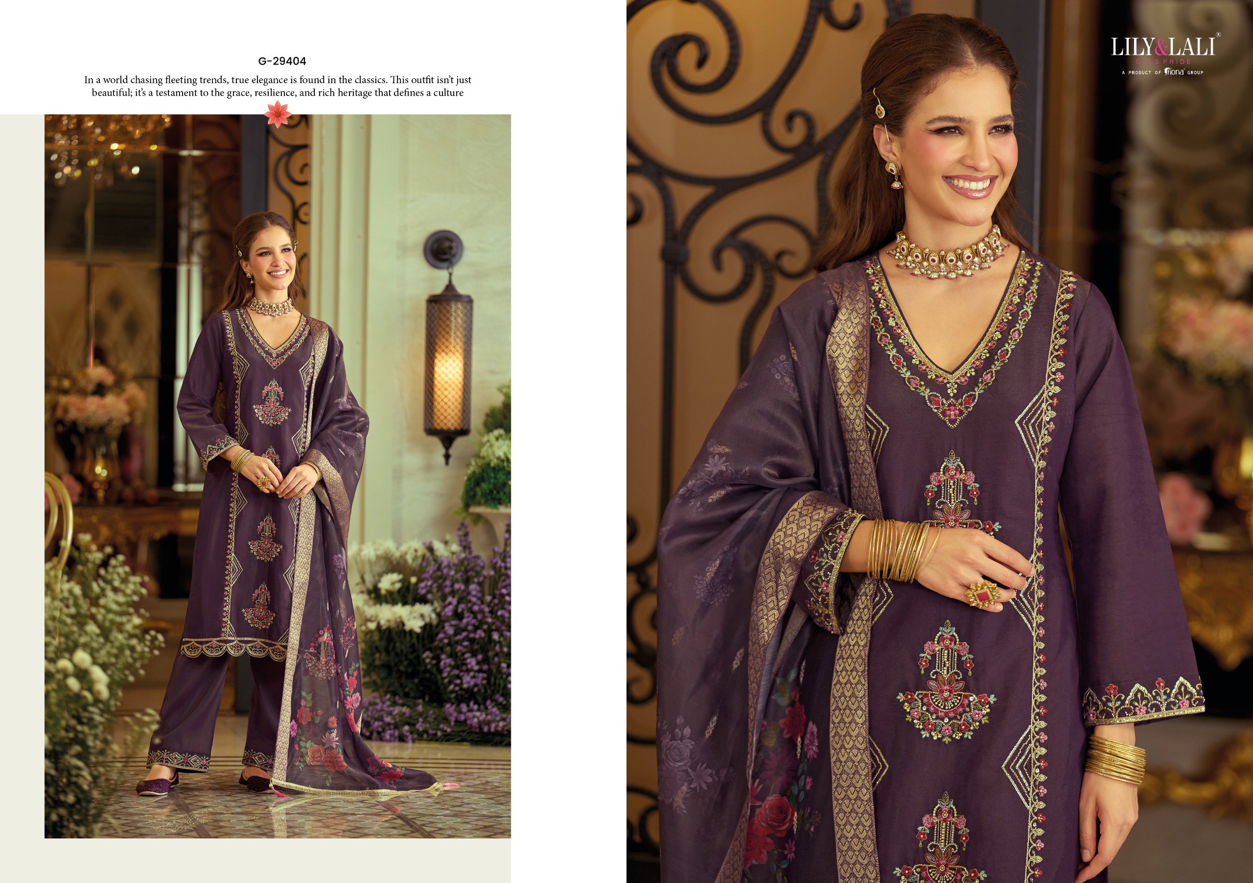 Lily And Lali Gulabo Viscose Silk With Embroidery Work Festival Wear Collection
