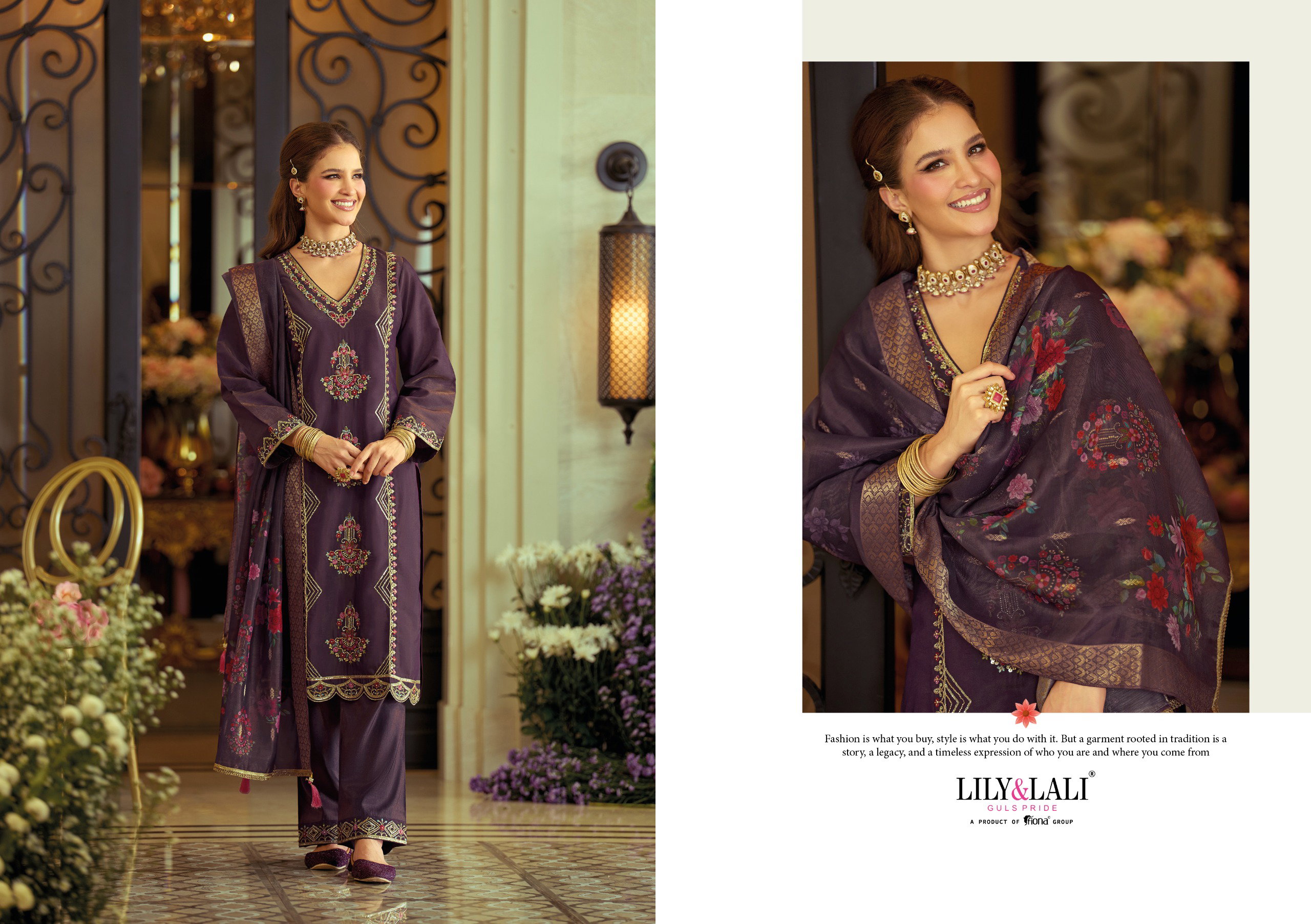 Lily And Lali Gulabo Viscose Silk With Embroidery Work Festival Wear Collection