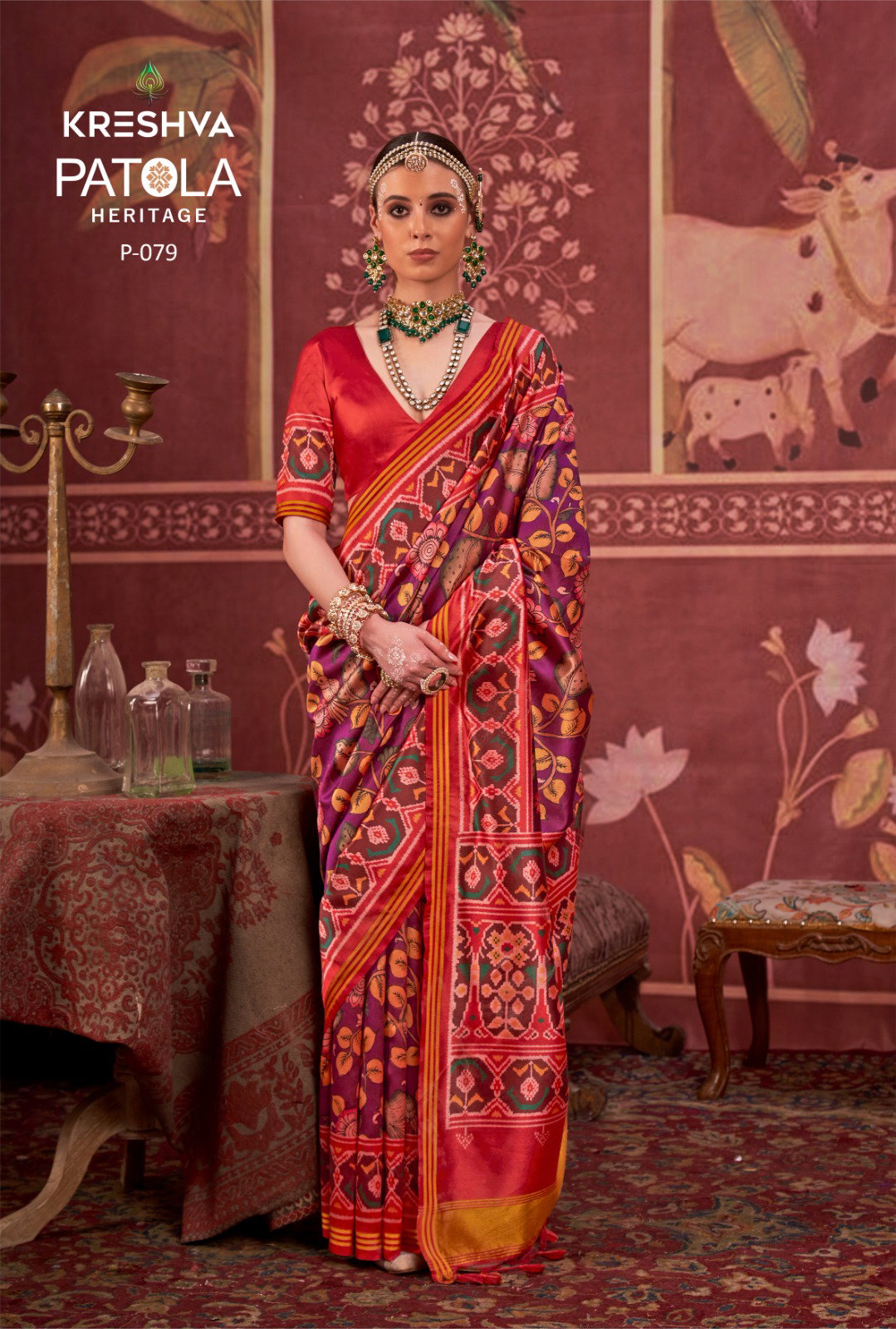 Kreshva Patola Heritage Silk Printed Traditional Wear Saree Collection