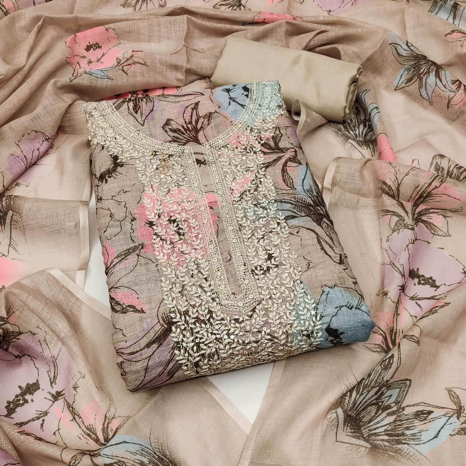 Designer Apurava Mal Cotton Digital Print Multi Work Dress Material Collection 