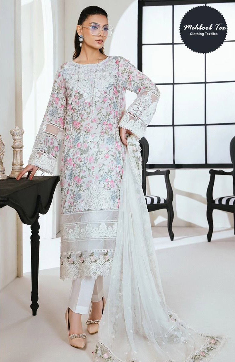 Mehboob Tex 1329 Cotton Printed Embroidery Pakistani Salwar Kameez
