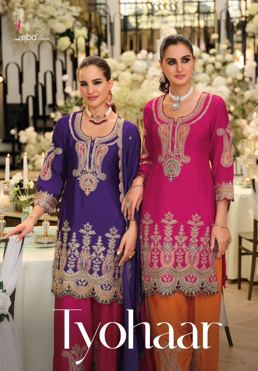 Eba Tyohaar Chinon With Embroidery Work Salwar Kameez Collection