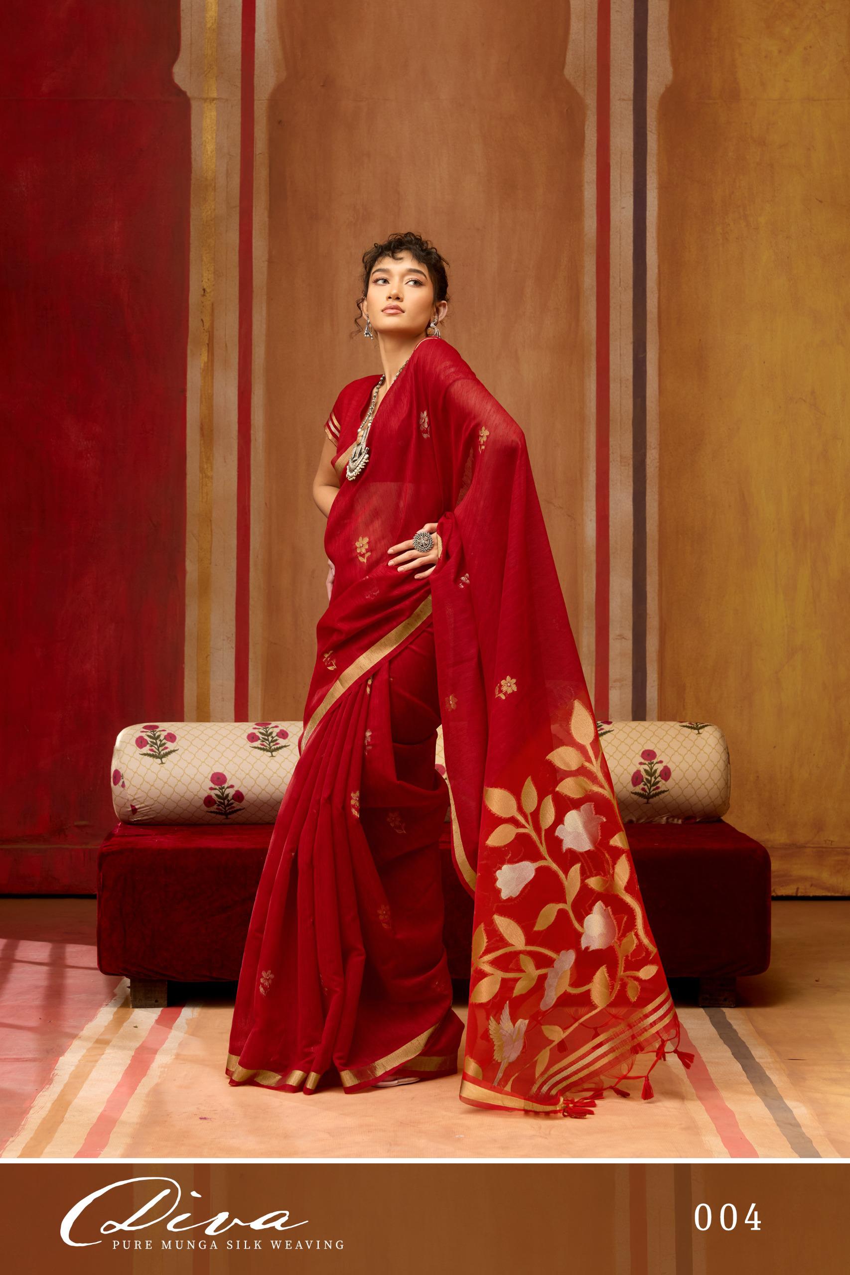 Rajtex Diva Munga Silk Handloom Weaving Saree