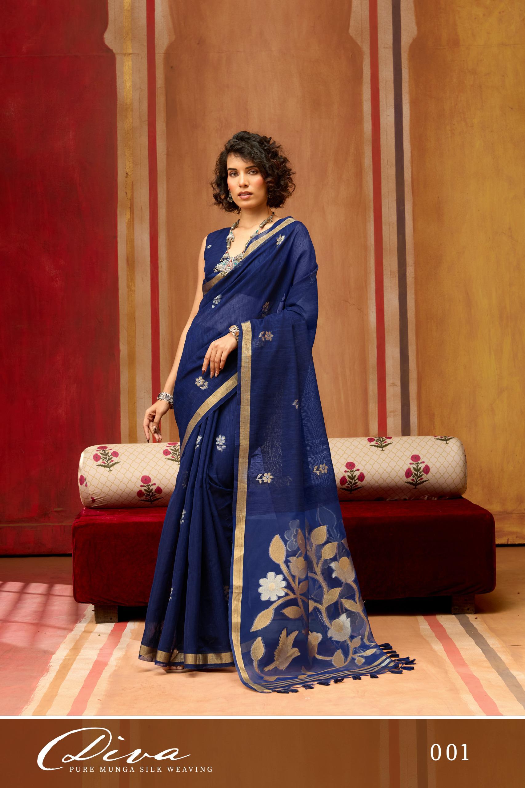 Rajtex Diva Munga Silk Handloom Weaving Saree