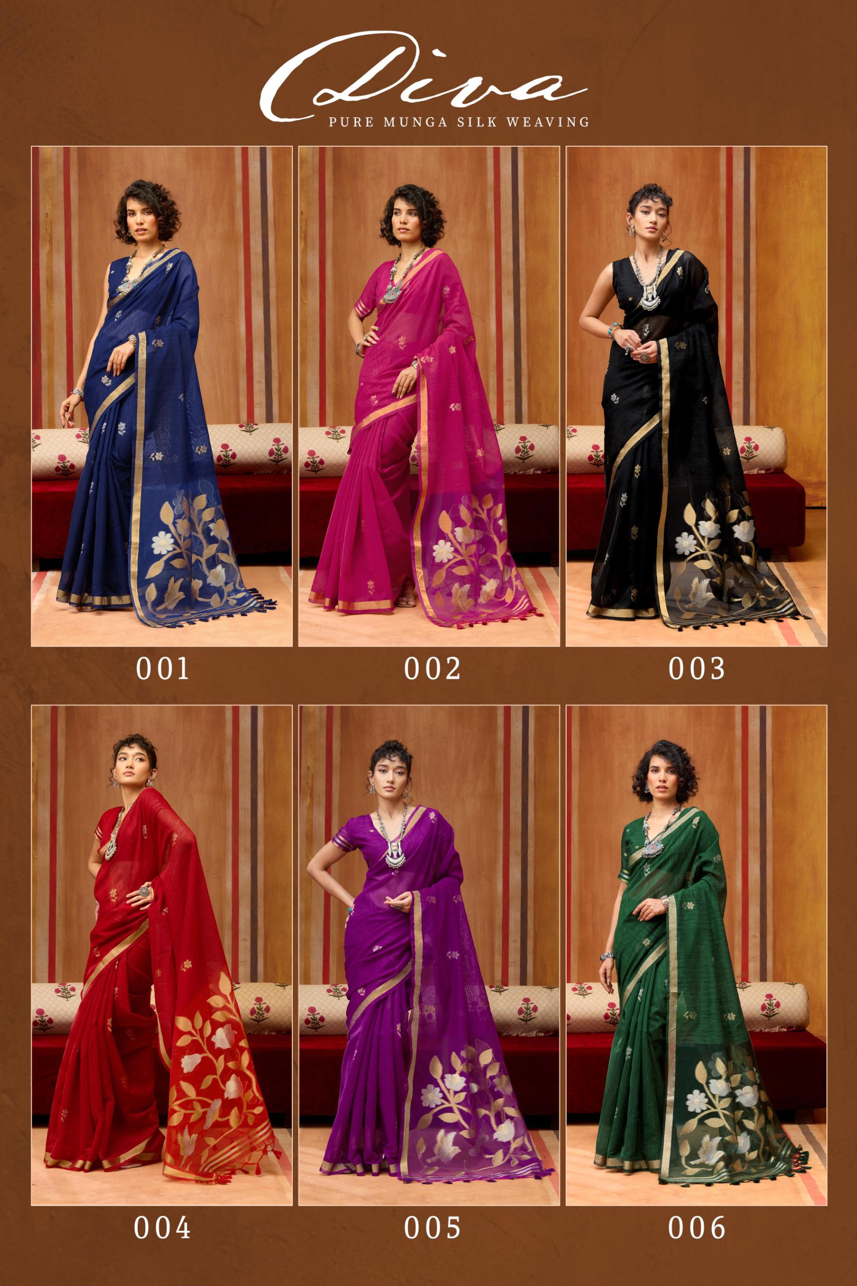 Rajtex Diva Munga Silk Handloom Weaving Saree