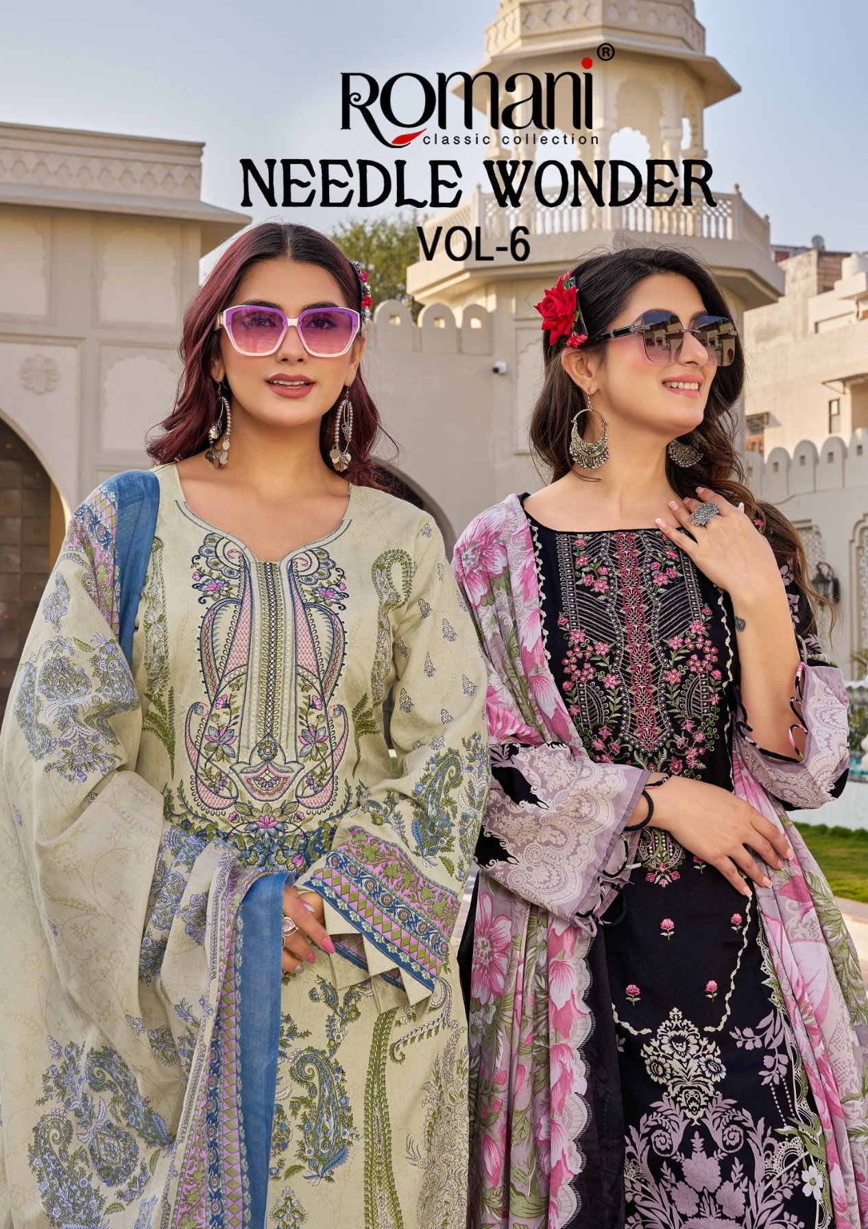 Romani Needle Wonder Vol 6 Cotton Digital Printed Dress Material Collection