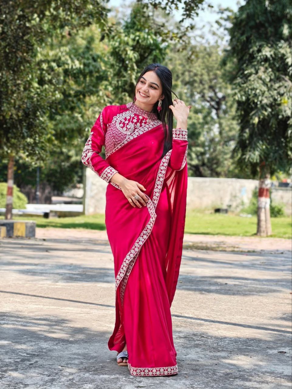 Bt 7138 Heavy Rangoli Sequence Ready To Wear Saree