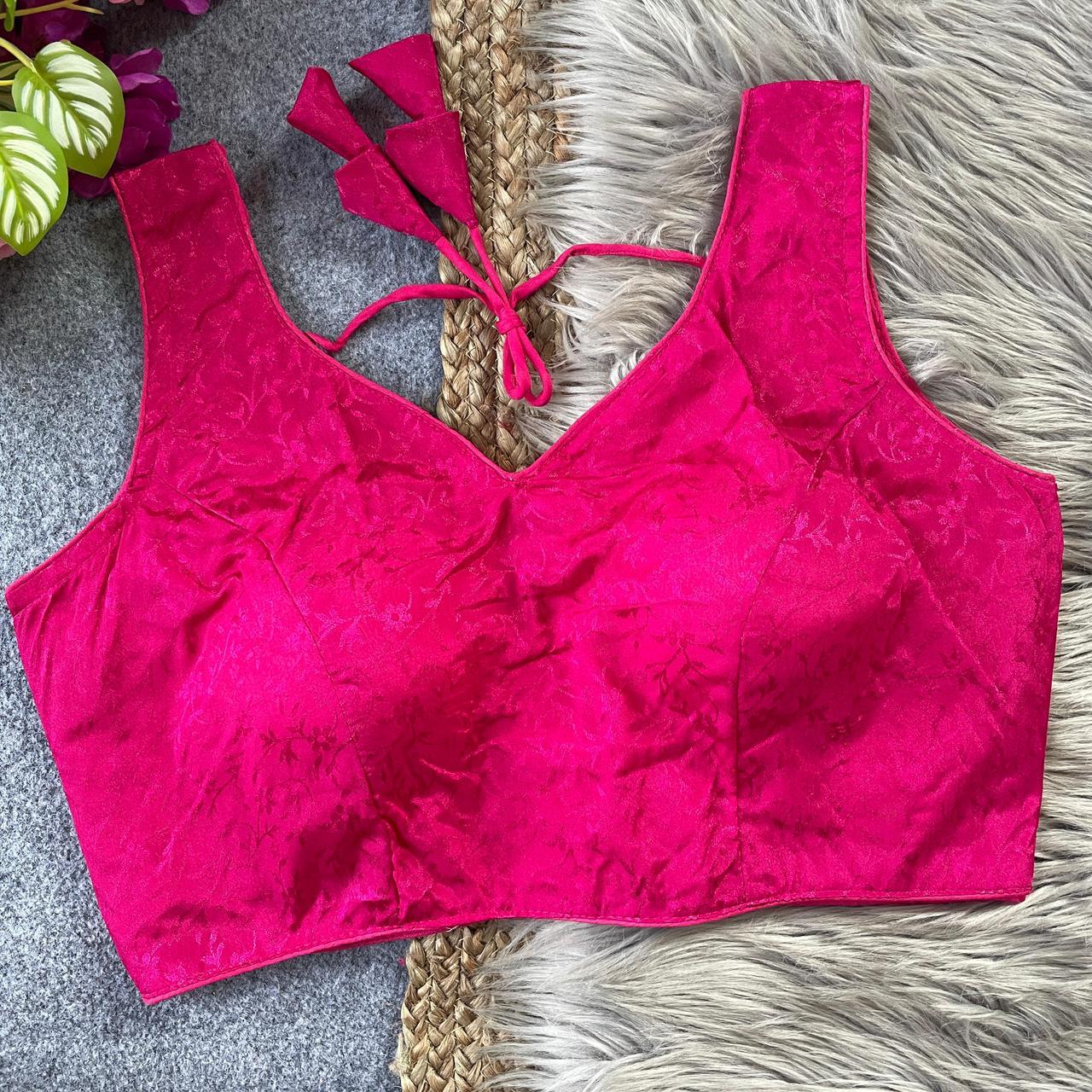 Pih Lagri Soft chinon jacquard fabric with simple & sober Patten Blouse Collection 