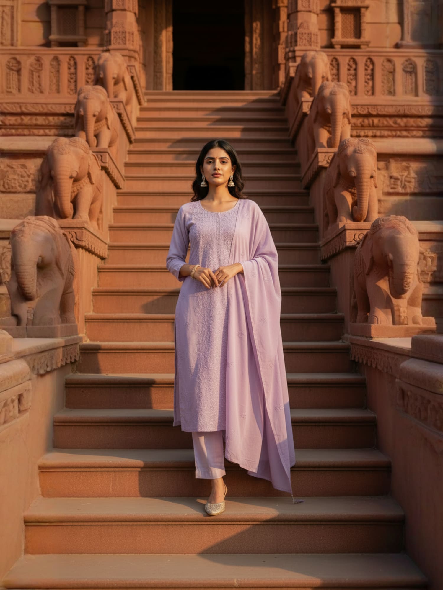 Navya Kurti 198 Party Wear Embroidery Worked Georgette Kurti with Pant and Dupatta Set