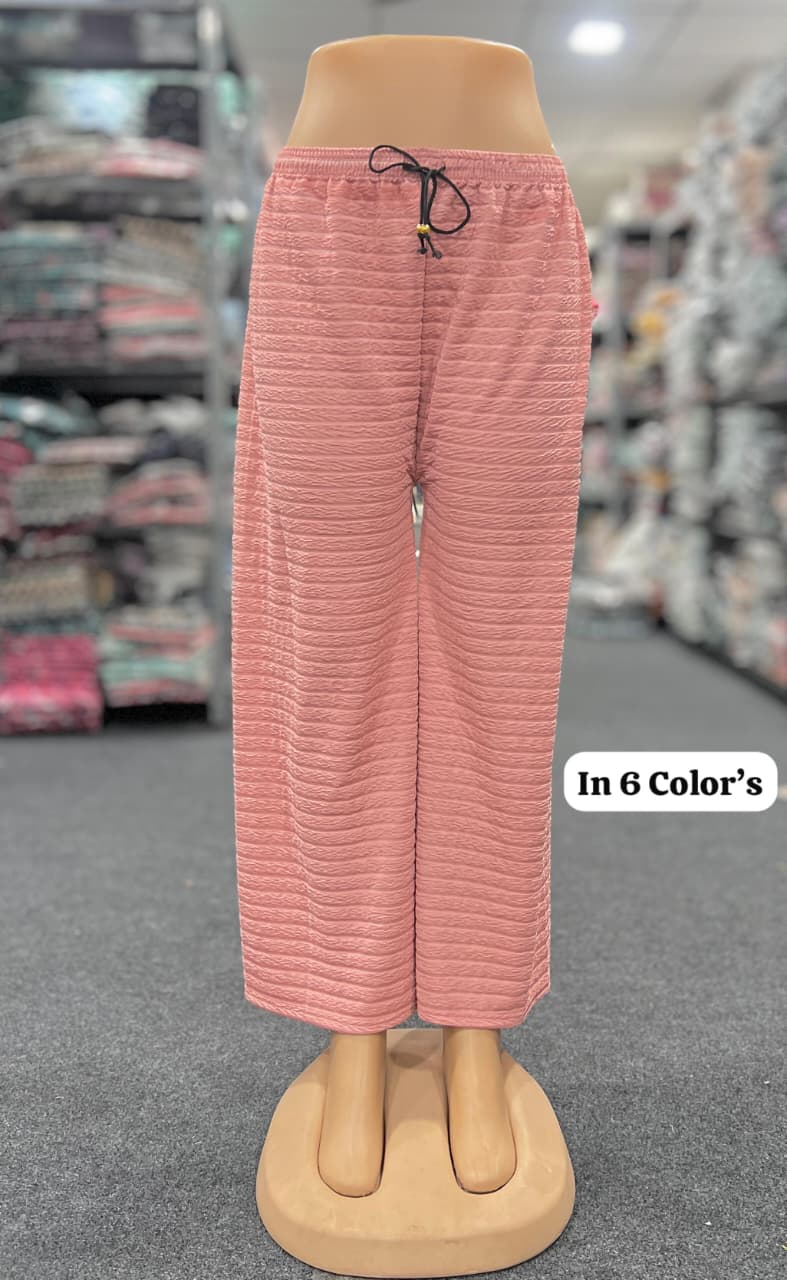 Maji Textured Palazzo Alert Wrinkle Free Bottom Wear Collection