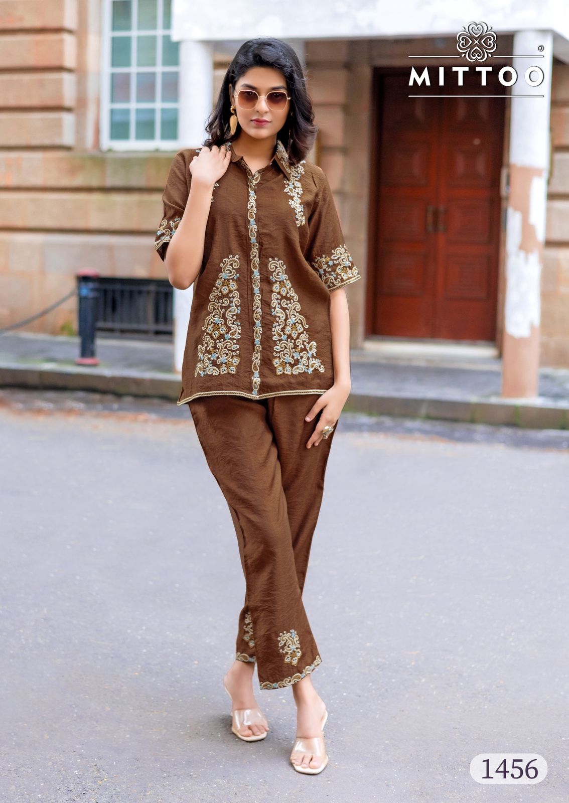 Mittoo Cool Line Viscose Thread And Handwork Top And Bottom Collection