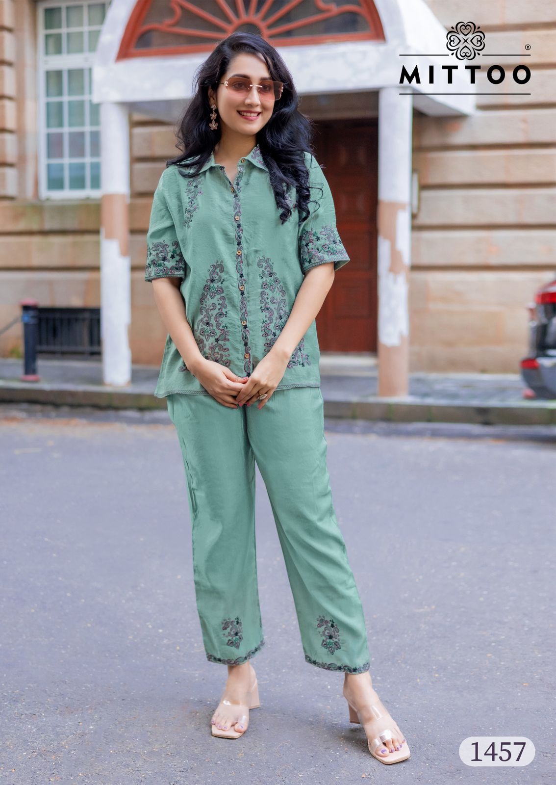 Mittoo Cool Line Viscose Thread And Handwork Top And Bottom Collection