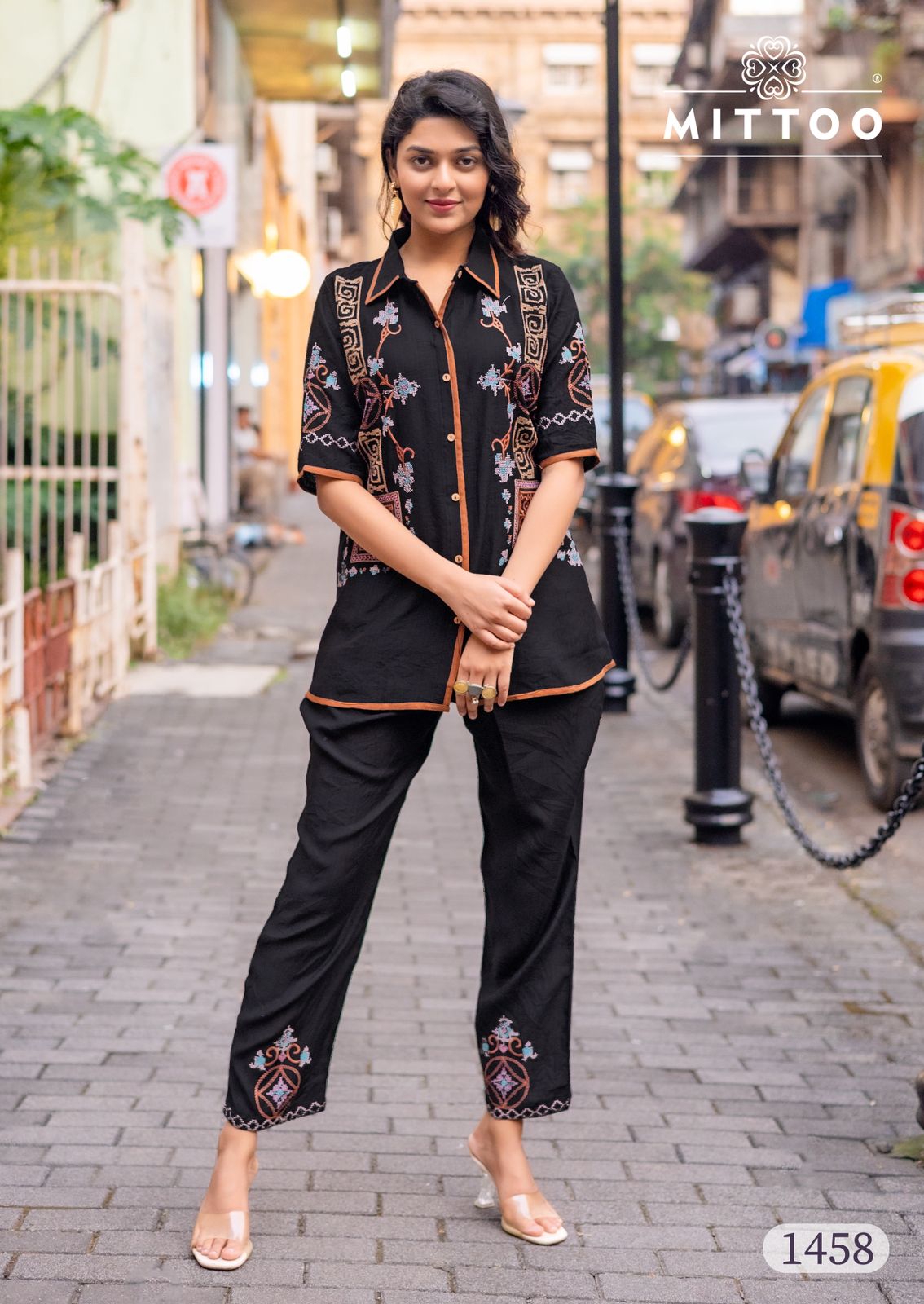 Mittoo Cool Line Viscose Thread And Handwork Top And Bottom Collection
