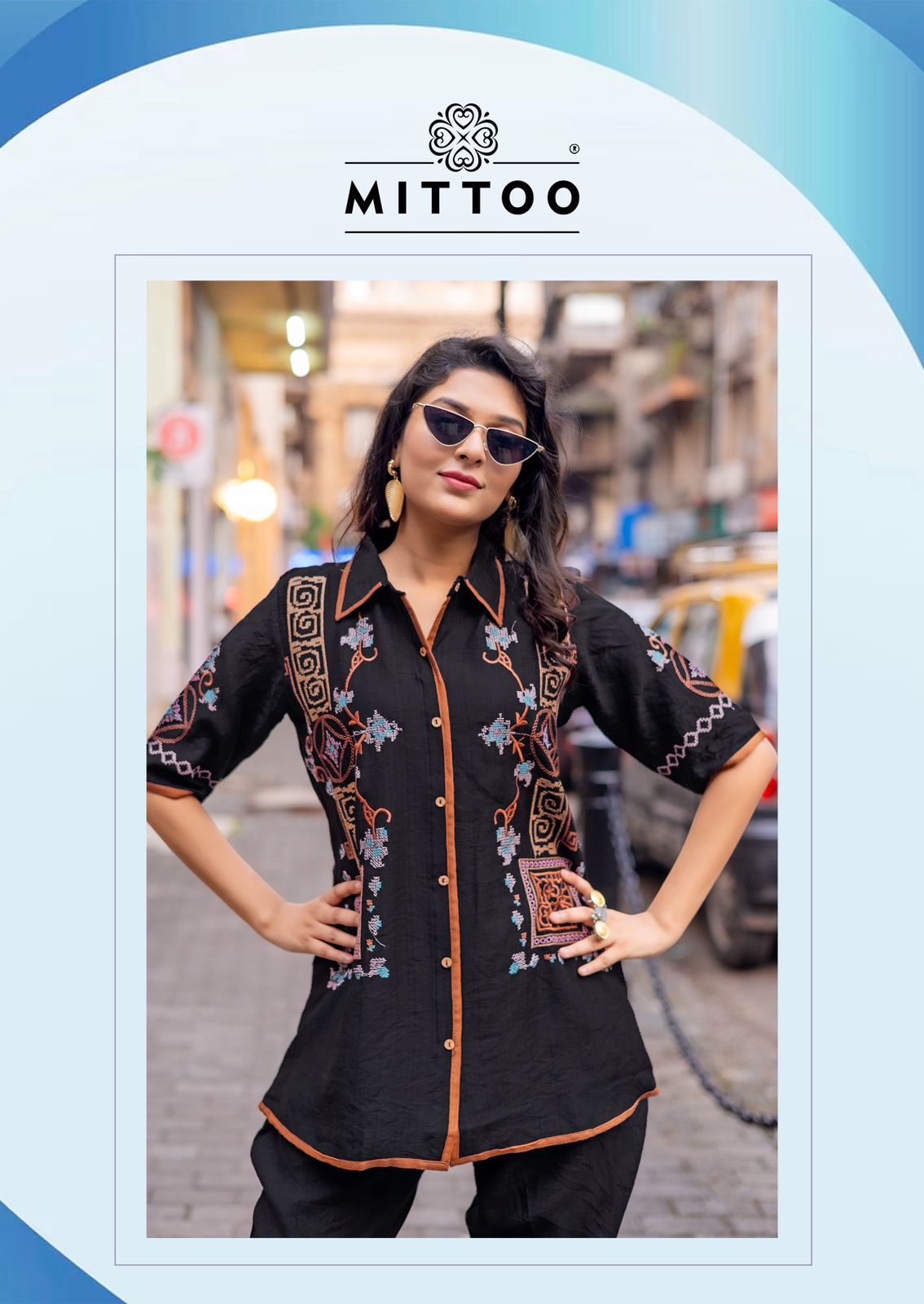 Mittoo Cool Line Viscose Thread And Handwork Top And Bottom Collection