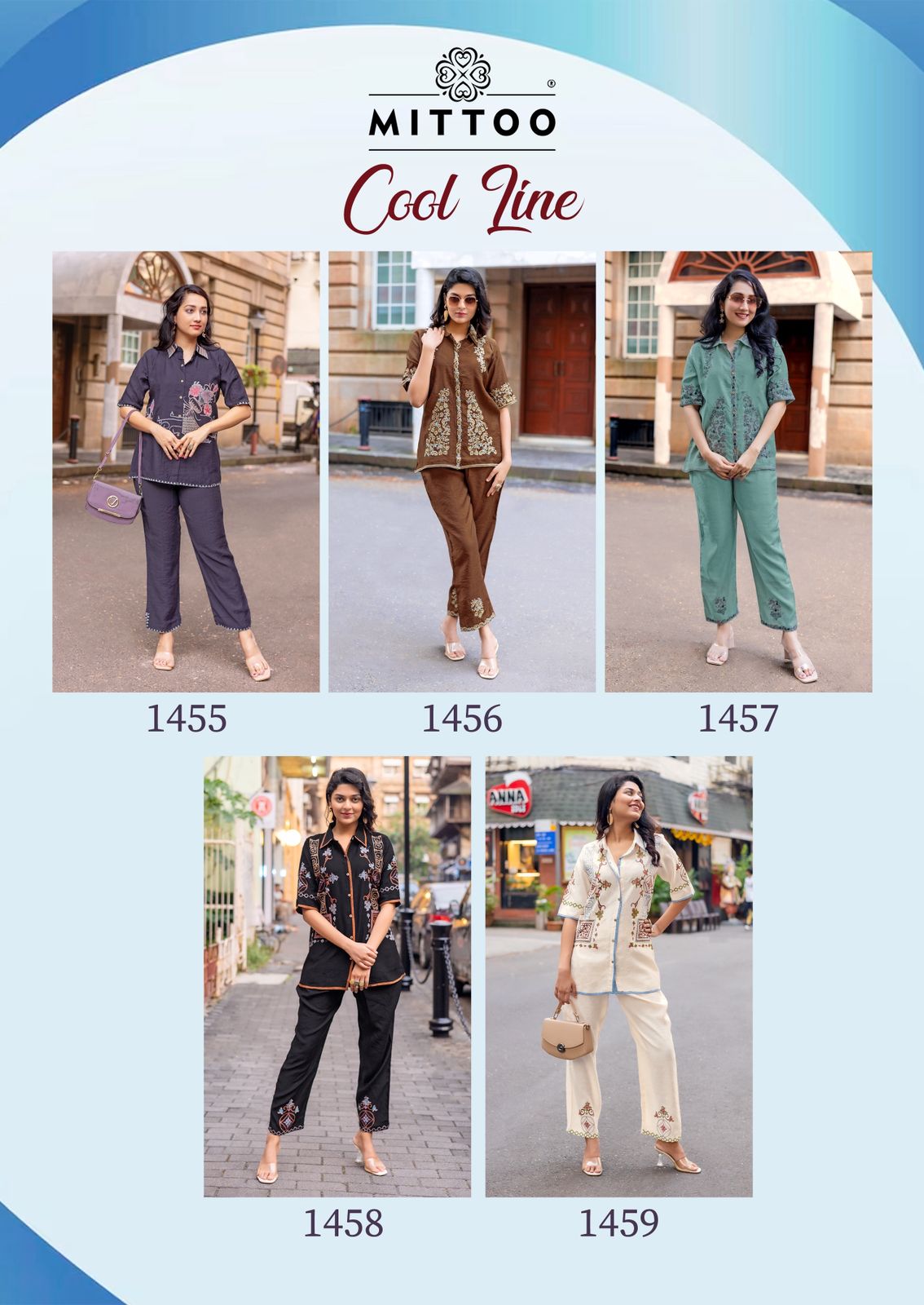 Mittoo Cool Line Viscose Thread And Handwork Top And Bottom Collection
