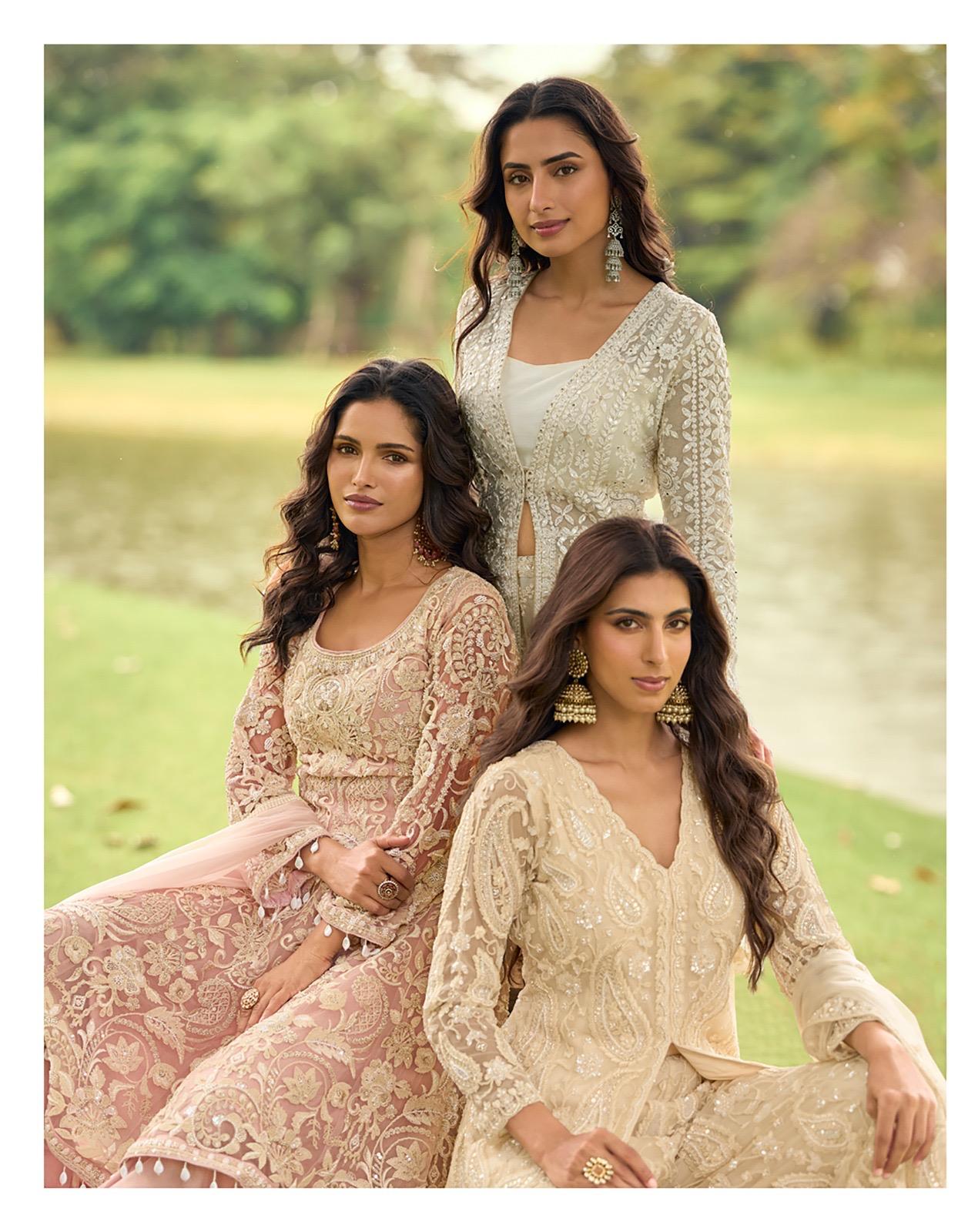 Sayuri Sabnam Net With Beads Embroidered Work Salwar Kameez