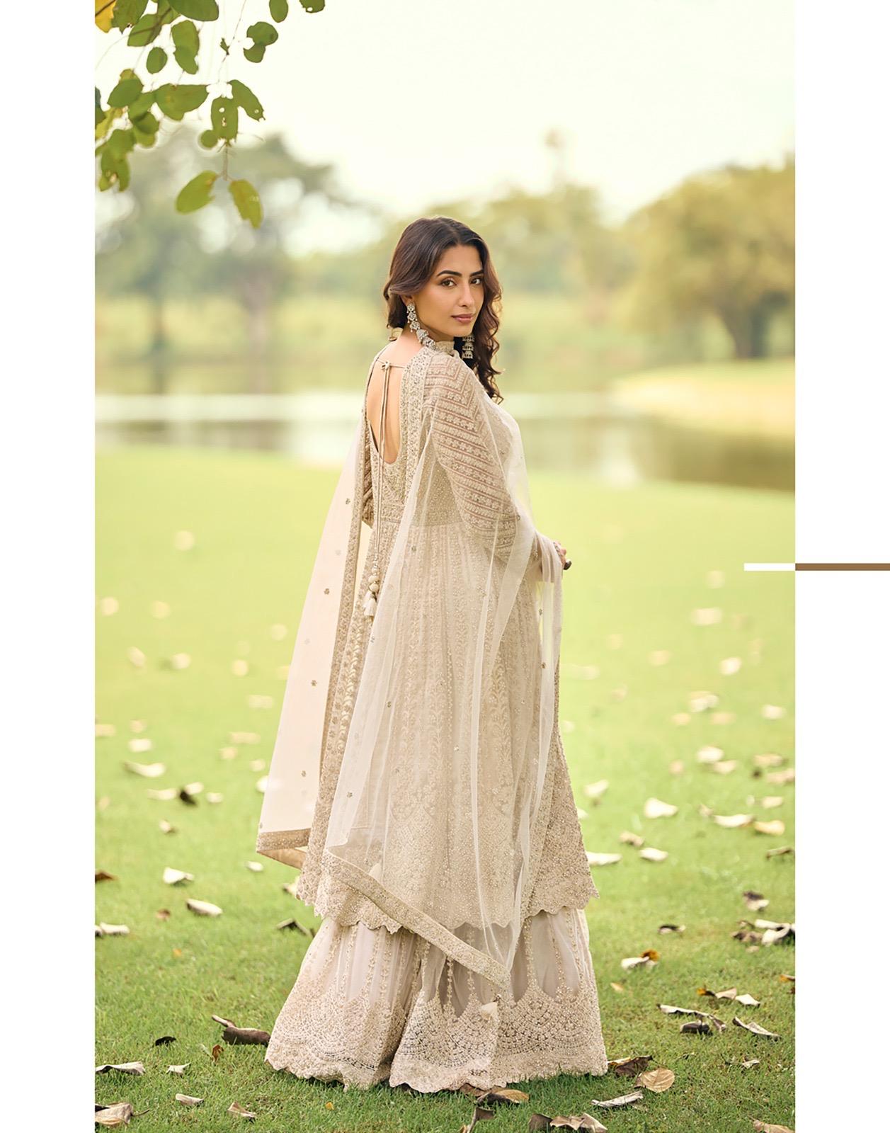 Sayuri Sabnam Net With Beads Embroidered Work Salwar Kameez