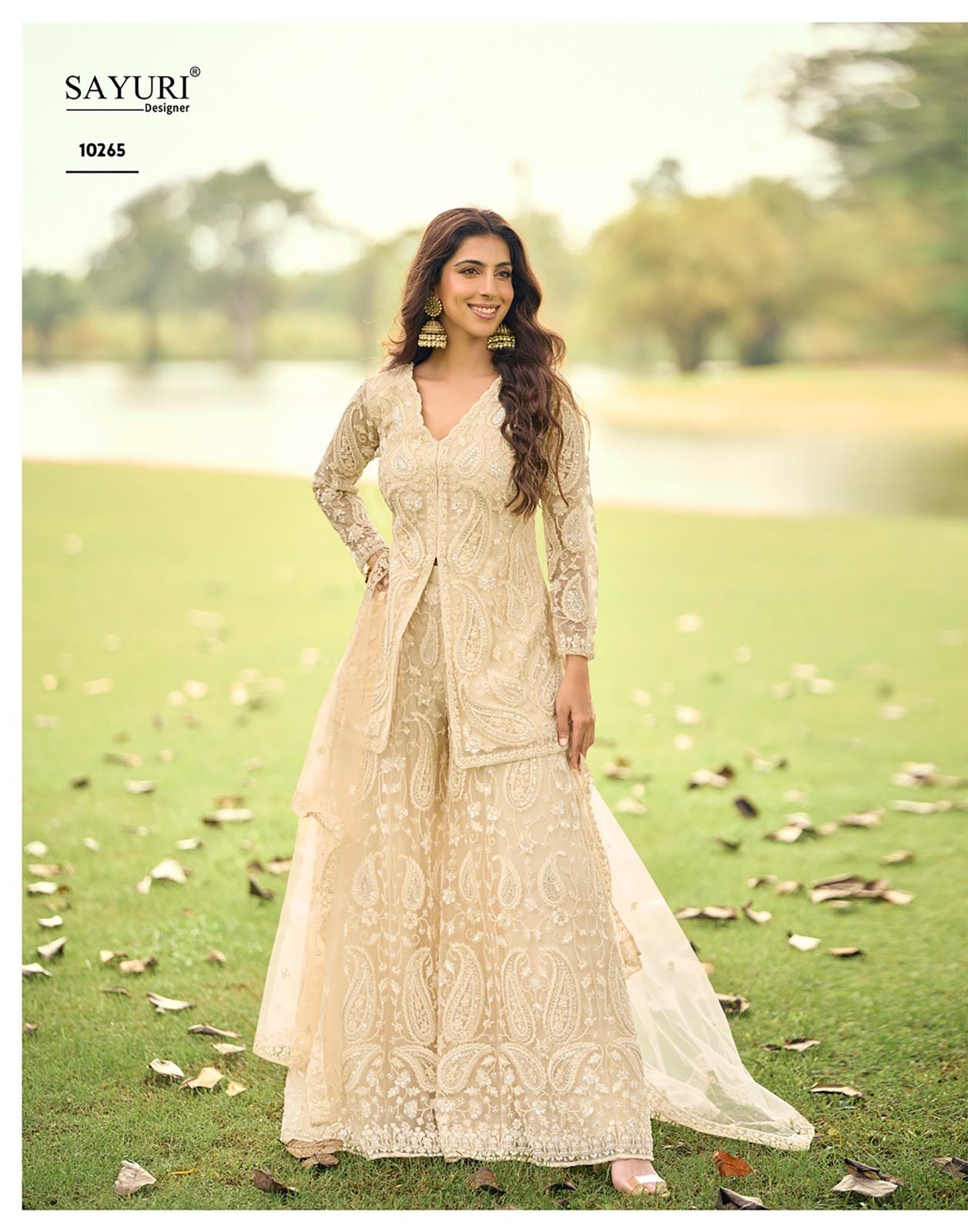 Sayuri Sabnam Net With Beads Embroidered Work Salwar Kameez