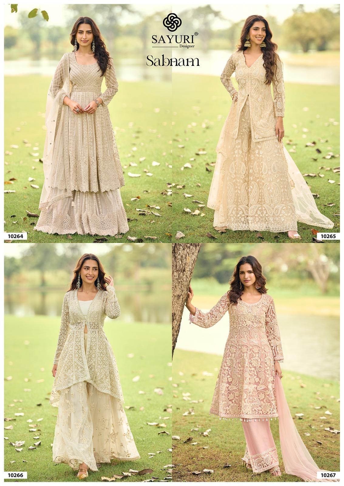Sayuri Sabnam Net With Beads Embroidered Work Salwar Kameez