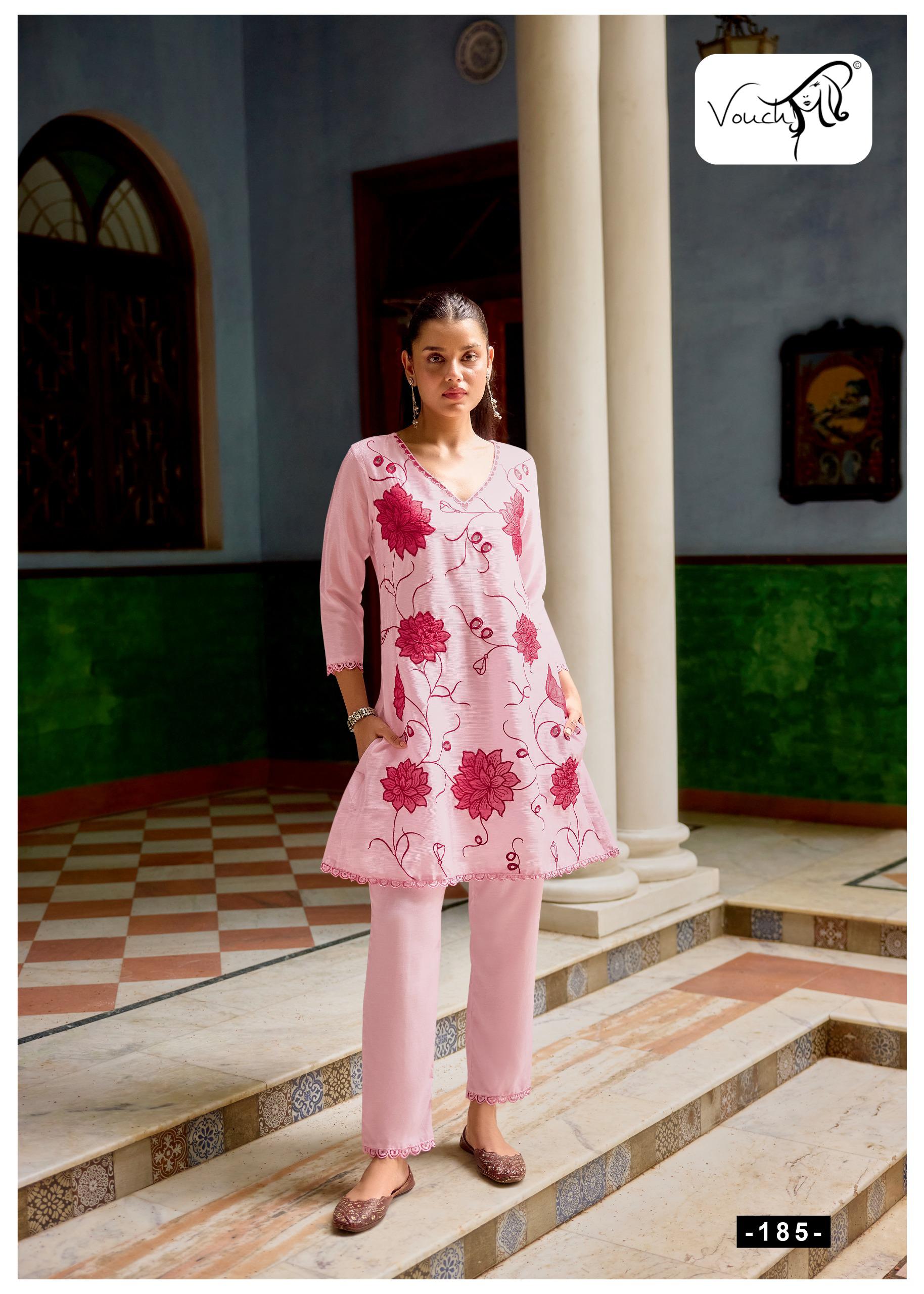 Vouch 185 Chinon Embroidery Top With Bottom