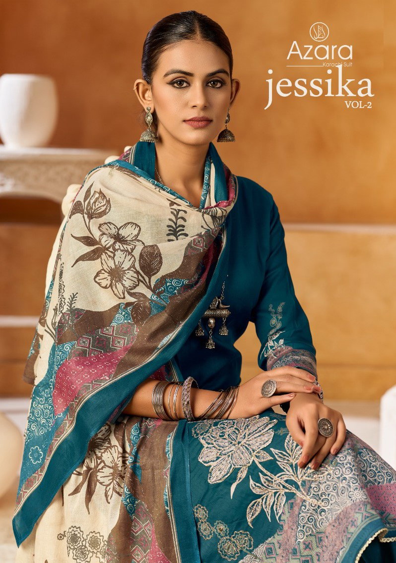 Radhika Azara Jessika Vol 2 Jam Cotton With Printed Dress Material Collection
