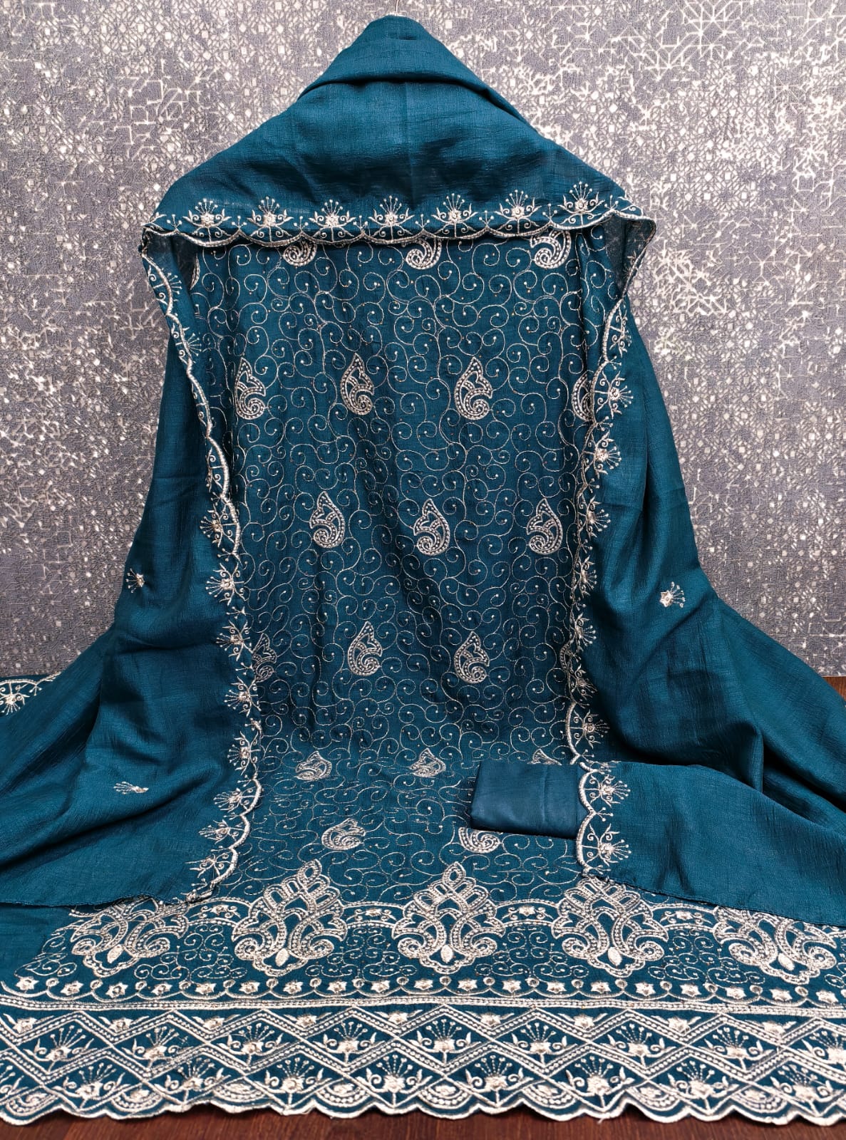 Designer Coco Cola Vichitra Silk Multi Daman & Allover Work Dress Material Collection 