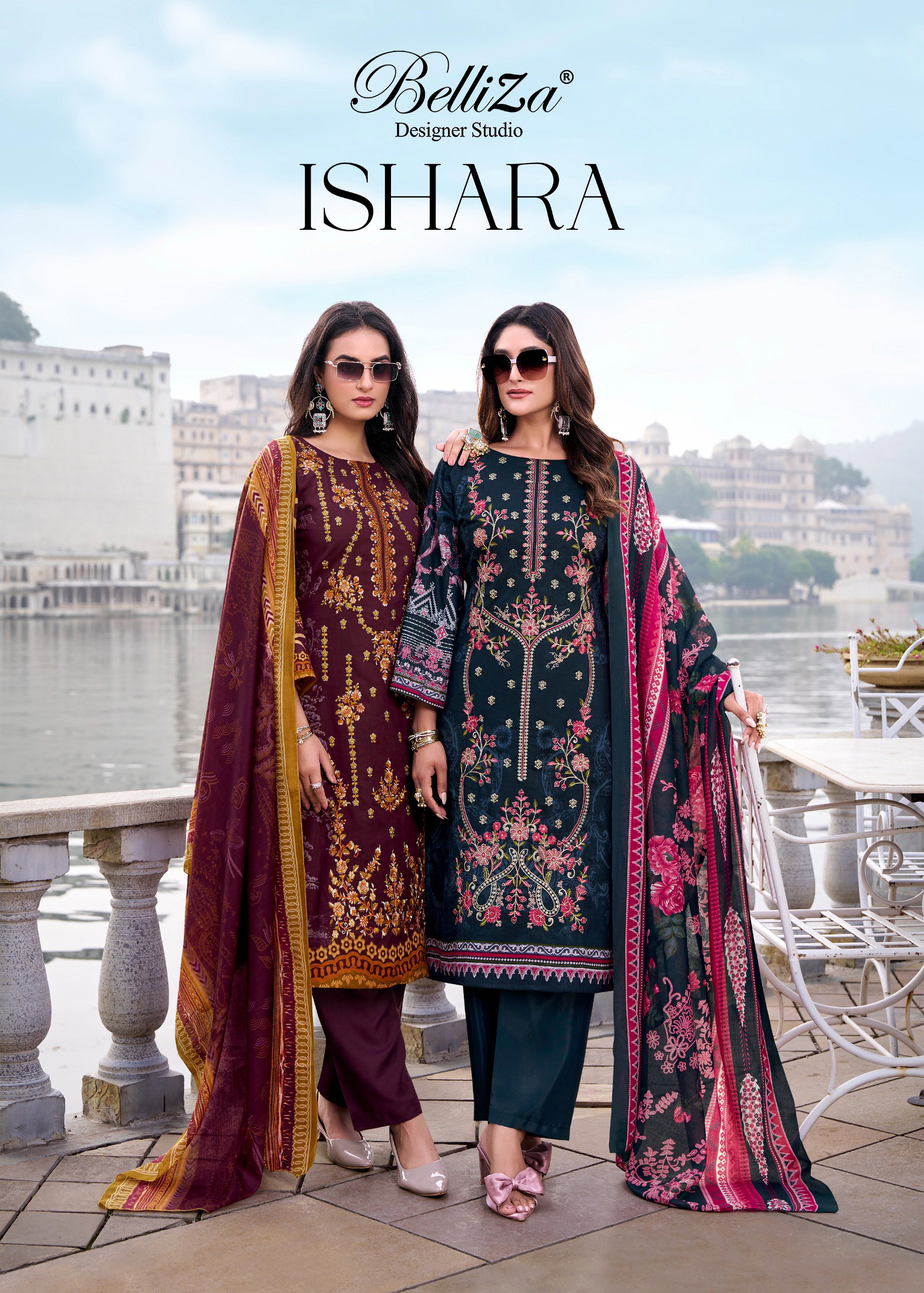 Belliza Ishara Cotton Digital Printed Embroidery Dress Material Collection