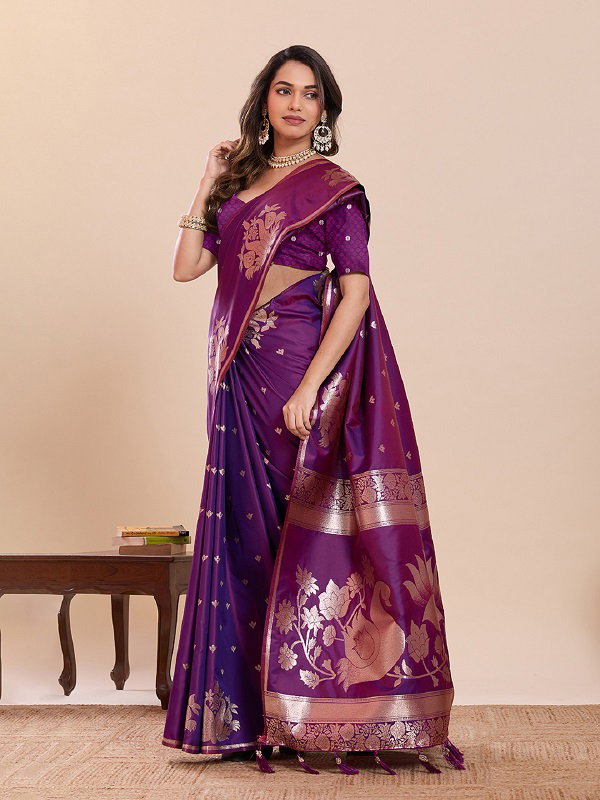 Maahi 215 Party Wear Weaving Worked Paithani Silk Saree with Un Stitched Blouse