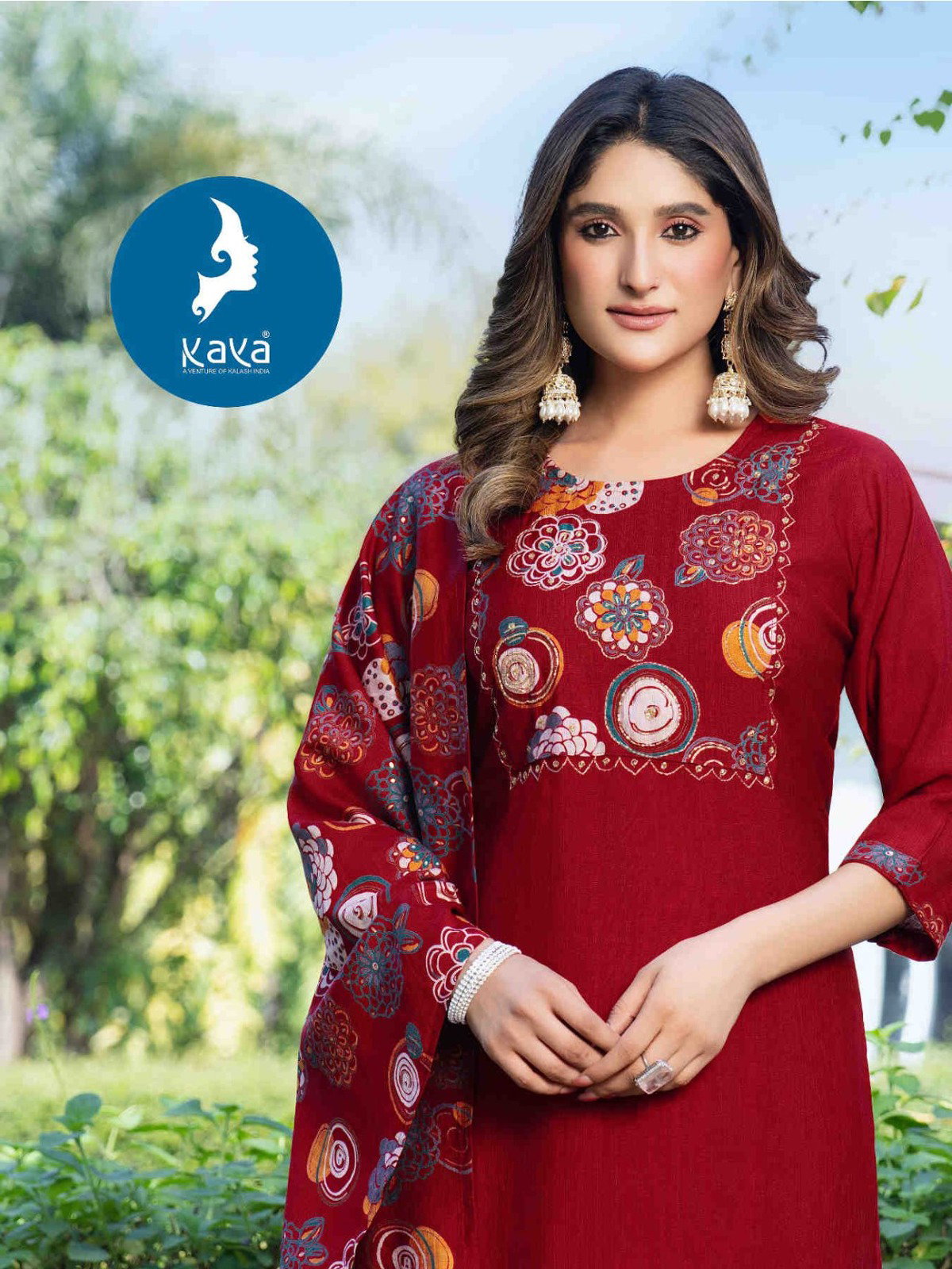 Kaya Bella Vol 5 Vertican Fancy Kurti Pant And Dupatta Collection