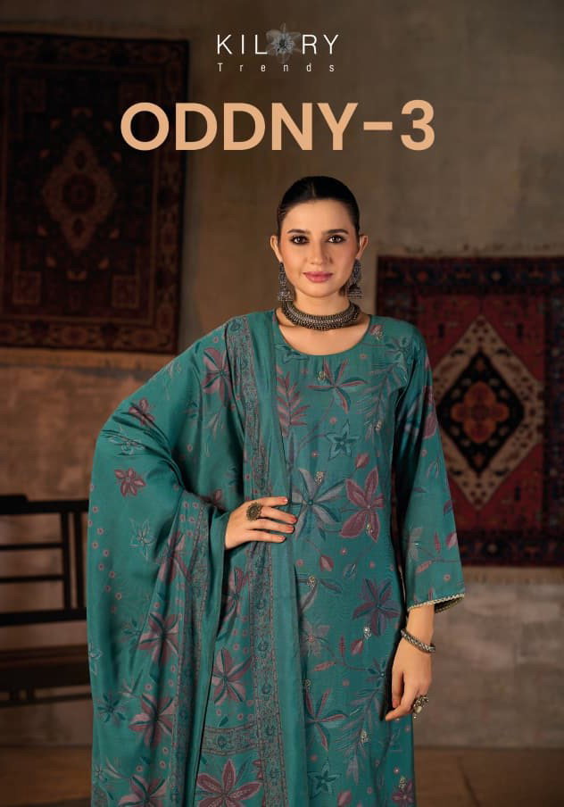 Kilory Oddny Vol 3 Modal Silk Digital Printed Embroidery Derss Material