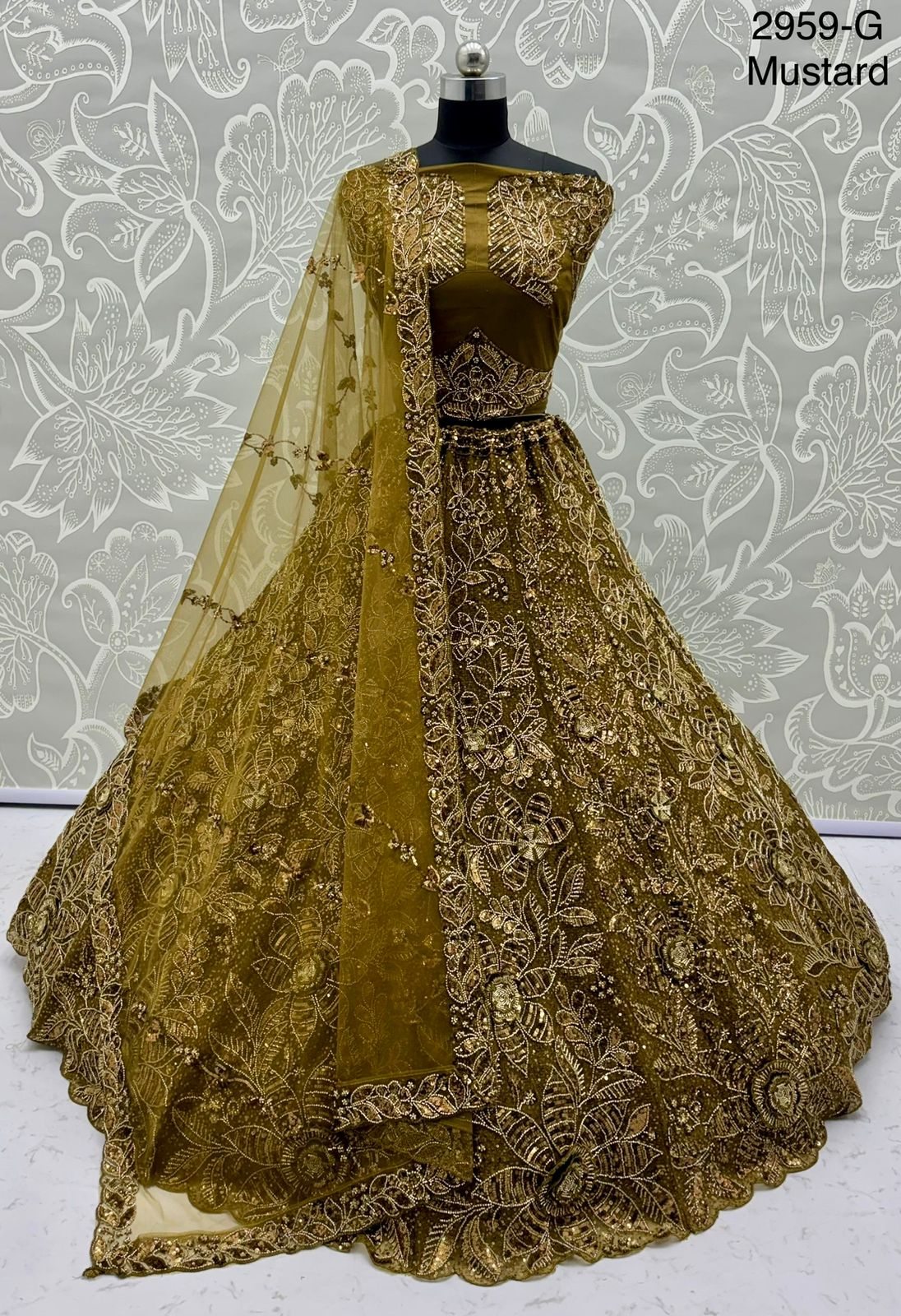 Anjani 2959 Detailed Handwork Reception Wear Lehenga choli collection 