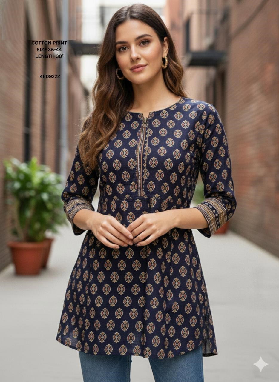 Naisha K 580 Cotton Print Casual Wear Top Collection