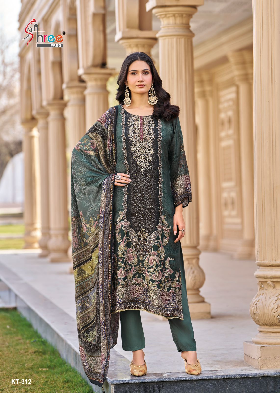 Shree Kt 312 A To D Viscose Muslin Digital Printed Salwar Kameez