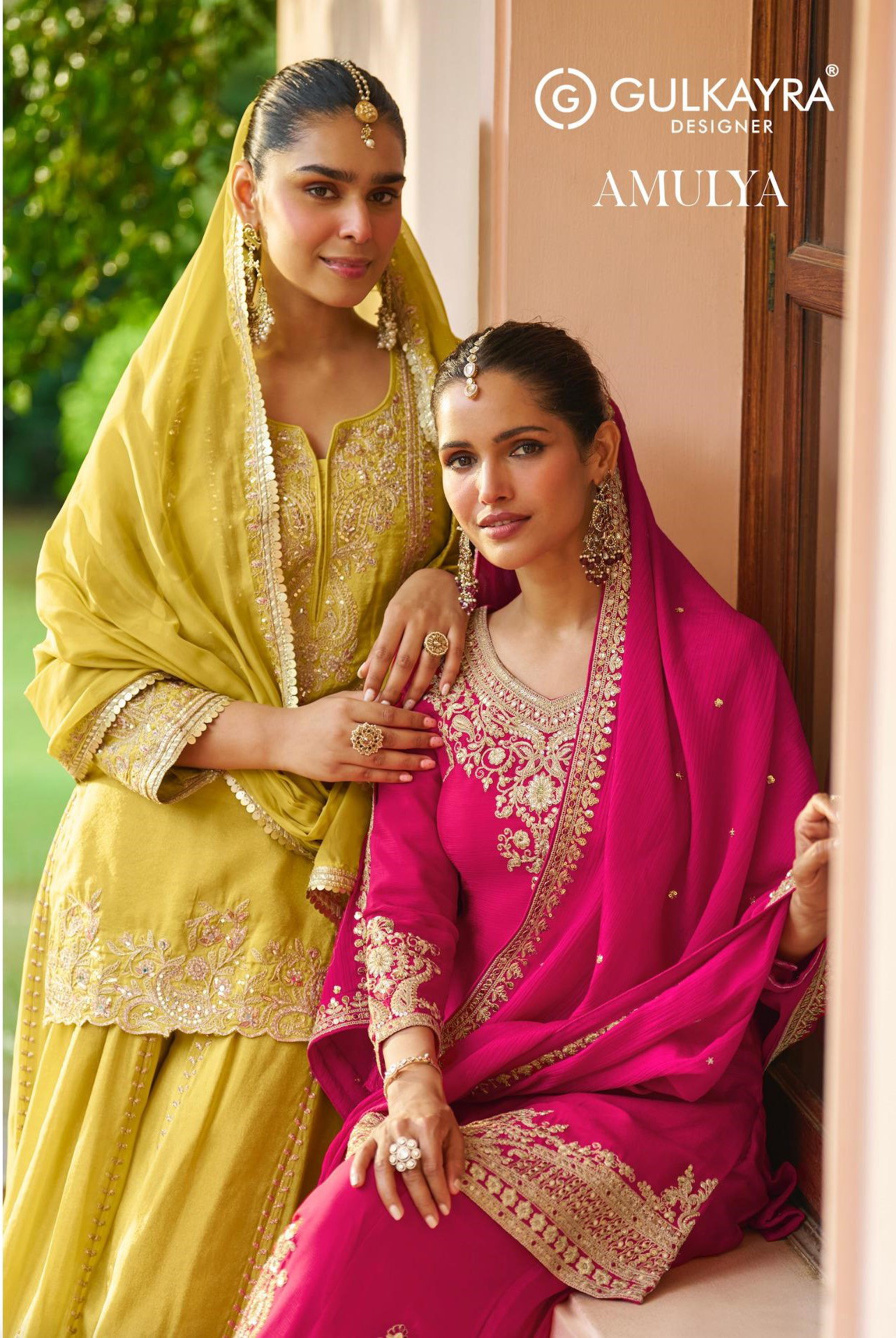 Gulkayra Amulya Chinon With Embroidery Work Top Bottom And Dupatta