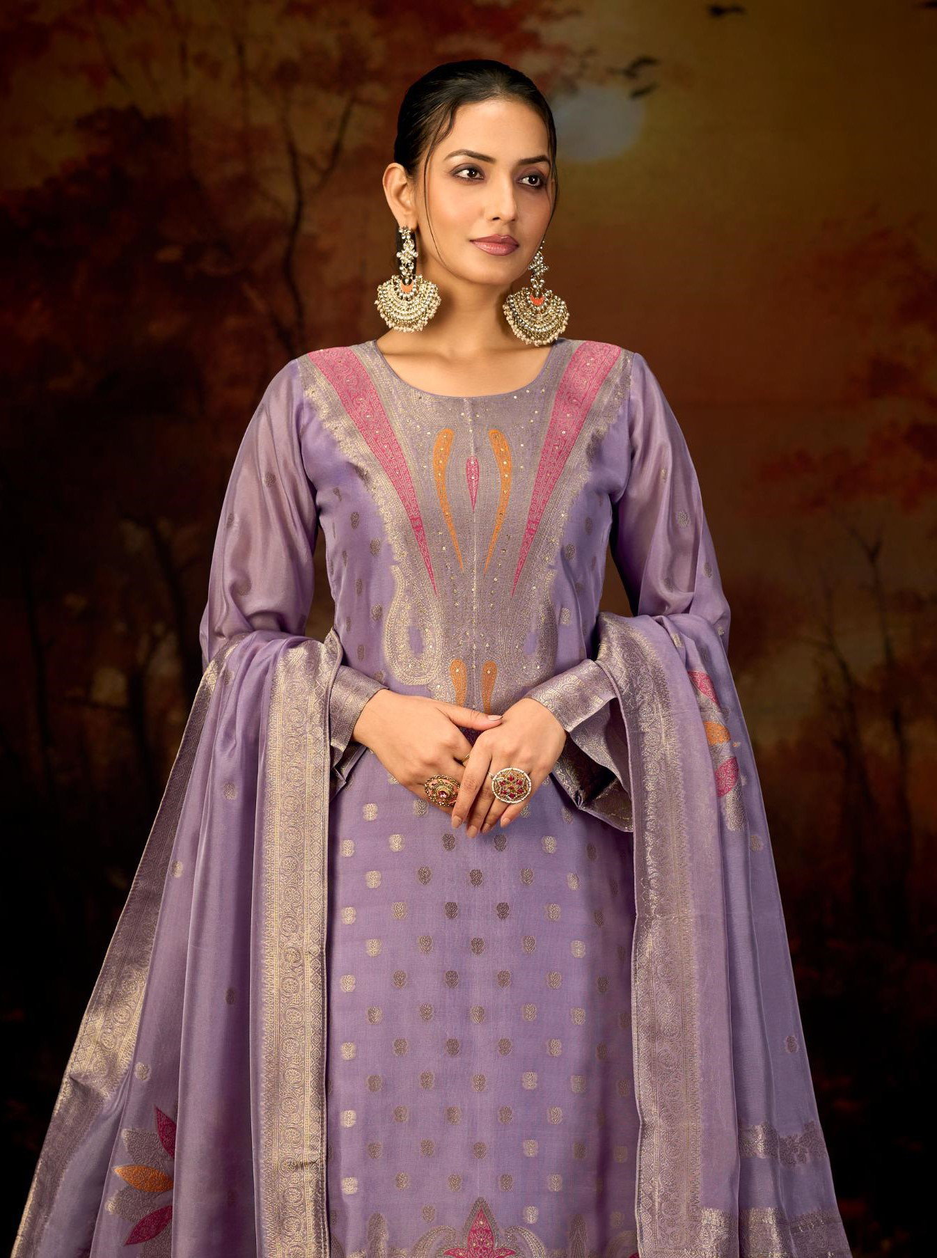 Ibiza Nazuk Banglory Silk Jacquard With Work Salwar Kameez