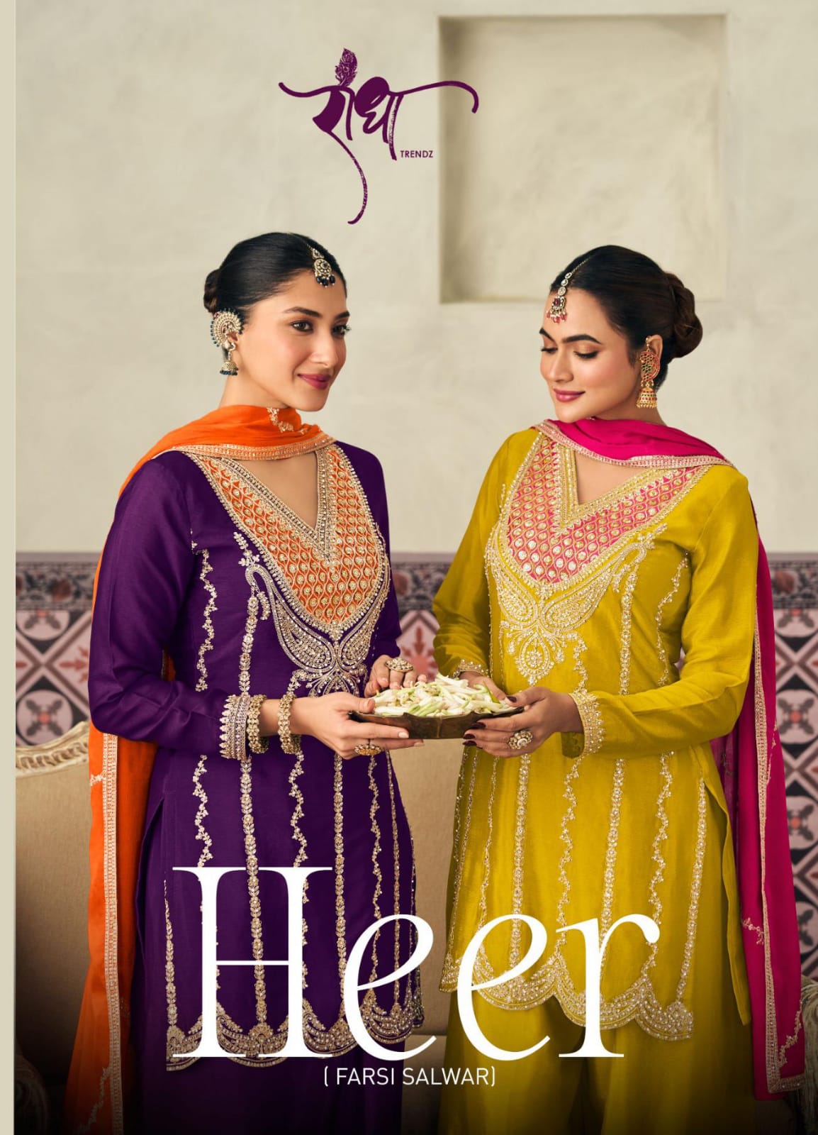 Radha Heer Chinon With Embroidery Work Designer Salwar Kameez