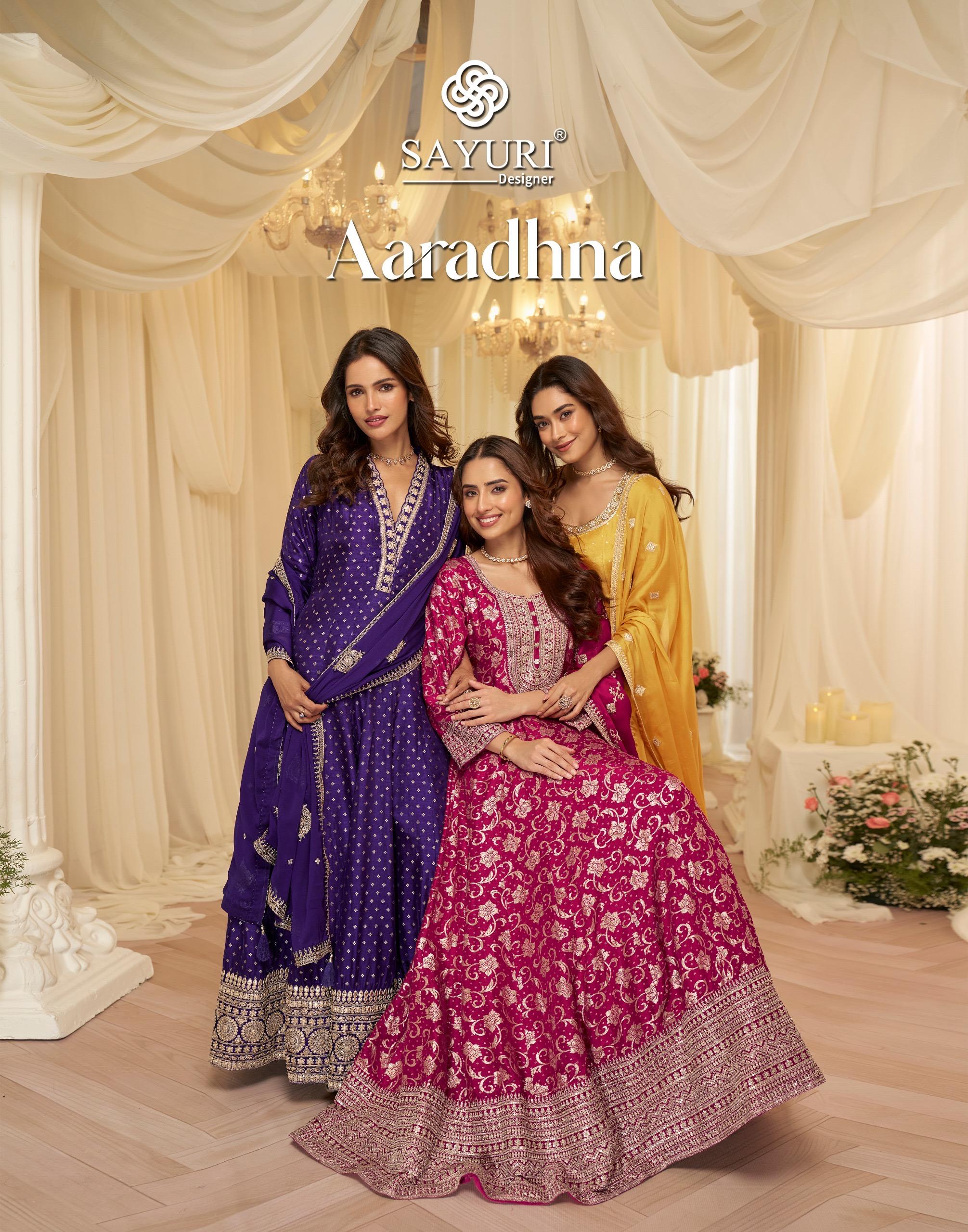 Sayuri Aaradhana Viscose Jacquard Silk With Embroidered Gown And Dupatta
