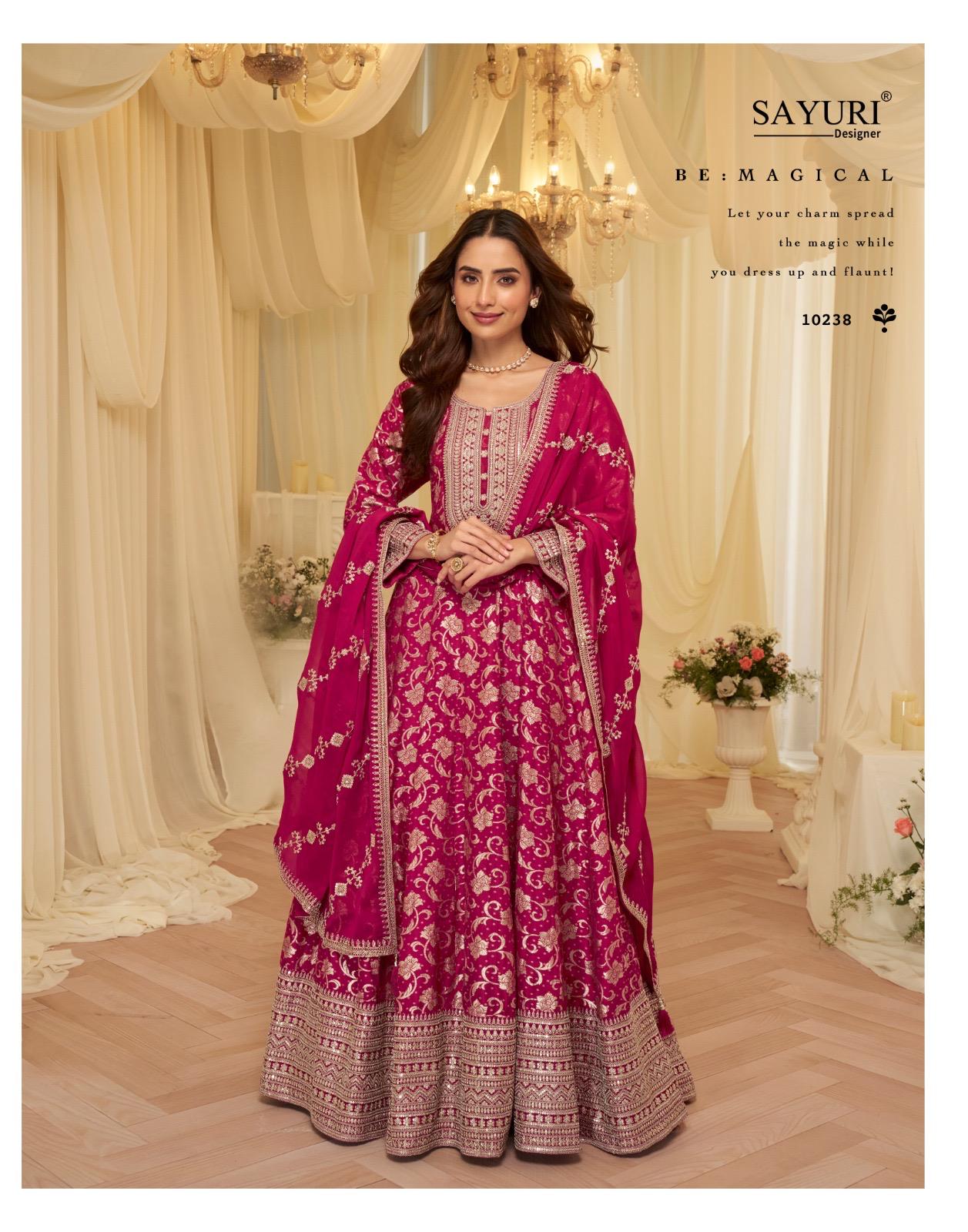 Sayuri Aaradhana Viscose Jacquard Silk With Embroidered Gown And Dupatta