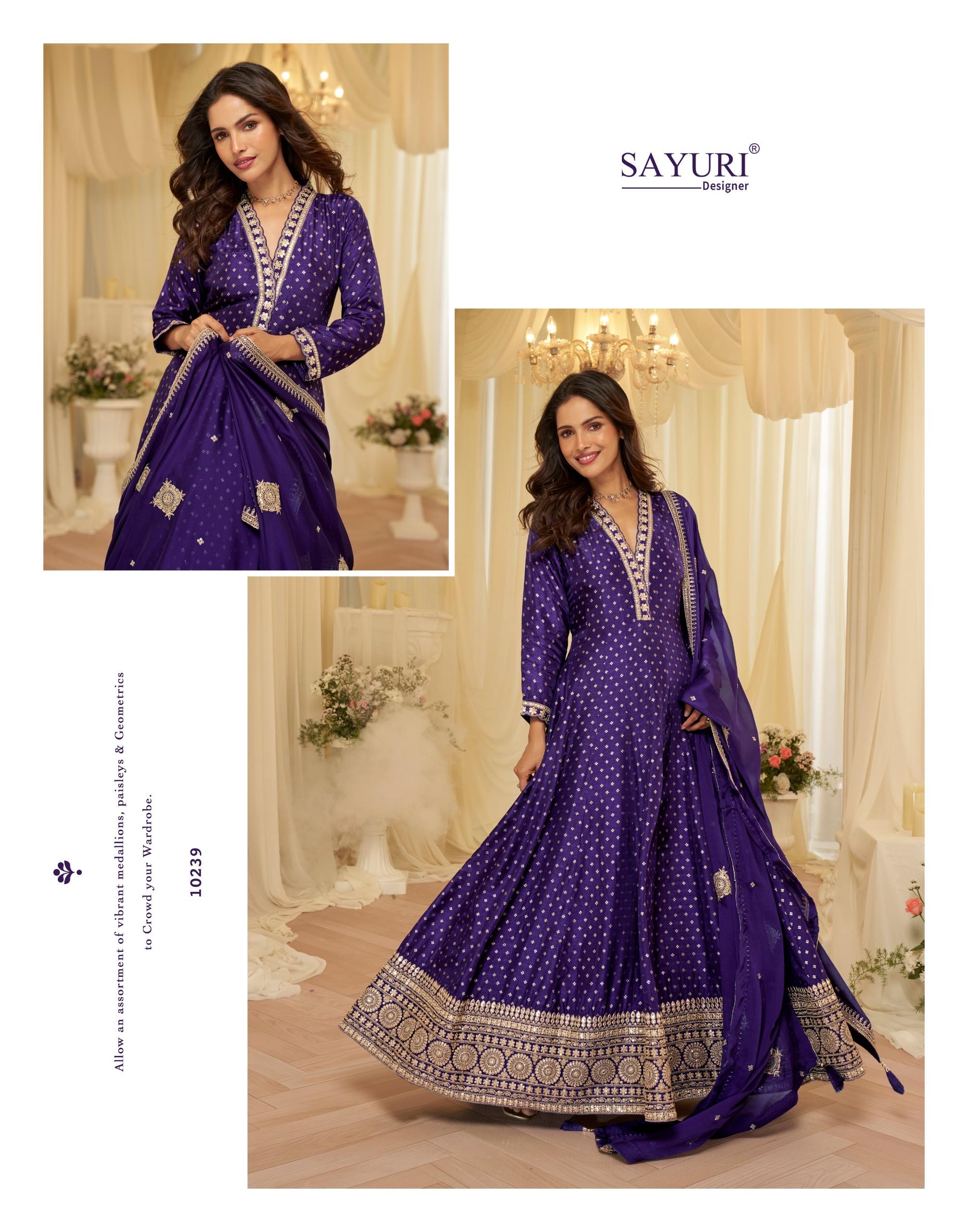 Sayuri Aaradhana Viscose Jacquard Silk With Embroidered Gown And Dupatta