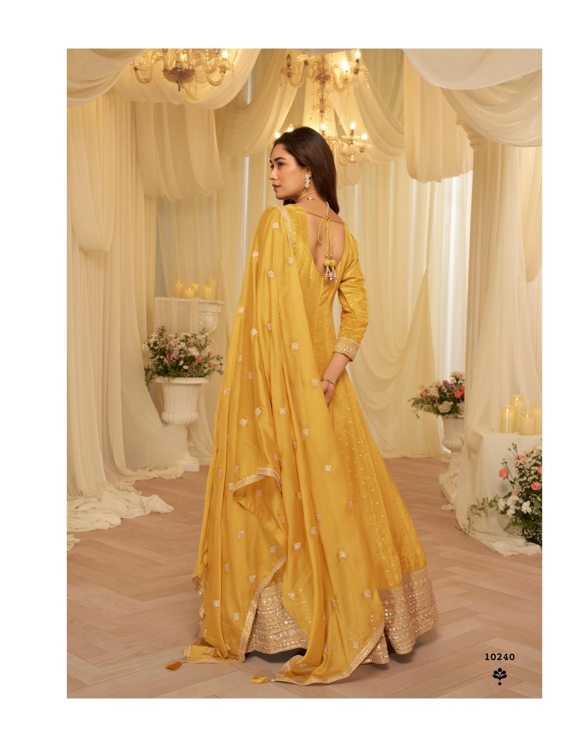 Sayuri Aaradhana Viscose Jacquard Silk With Embroidered Gown And Dupatta