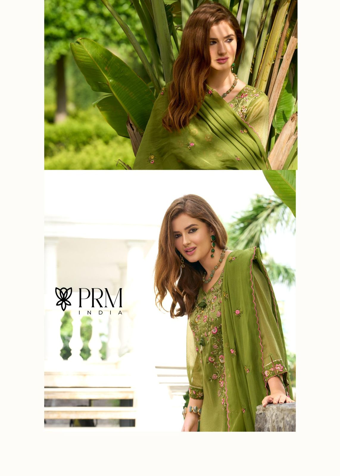 Prm Saheli Russain Silk Jacquard With Embroidery Kurti Pant And Dupatta