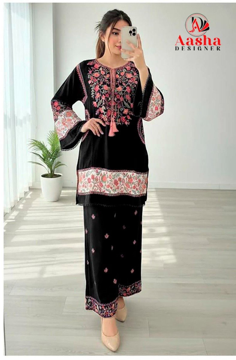 Aasha 1192 A To C Rayon With Embroidery Work Salwar Kameez