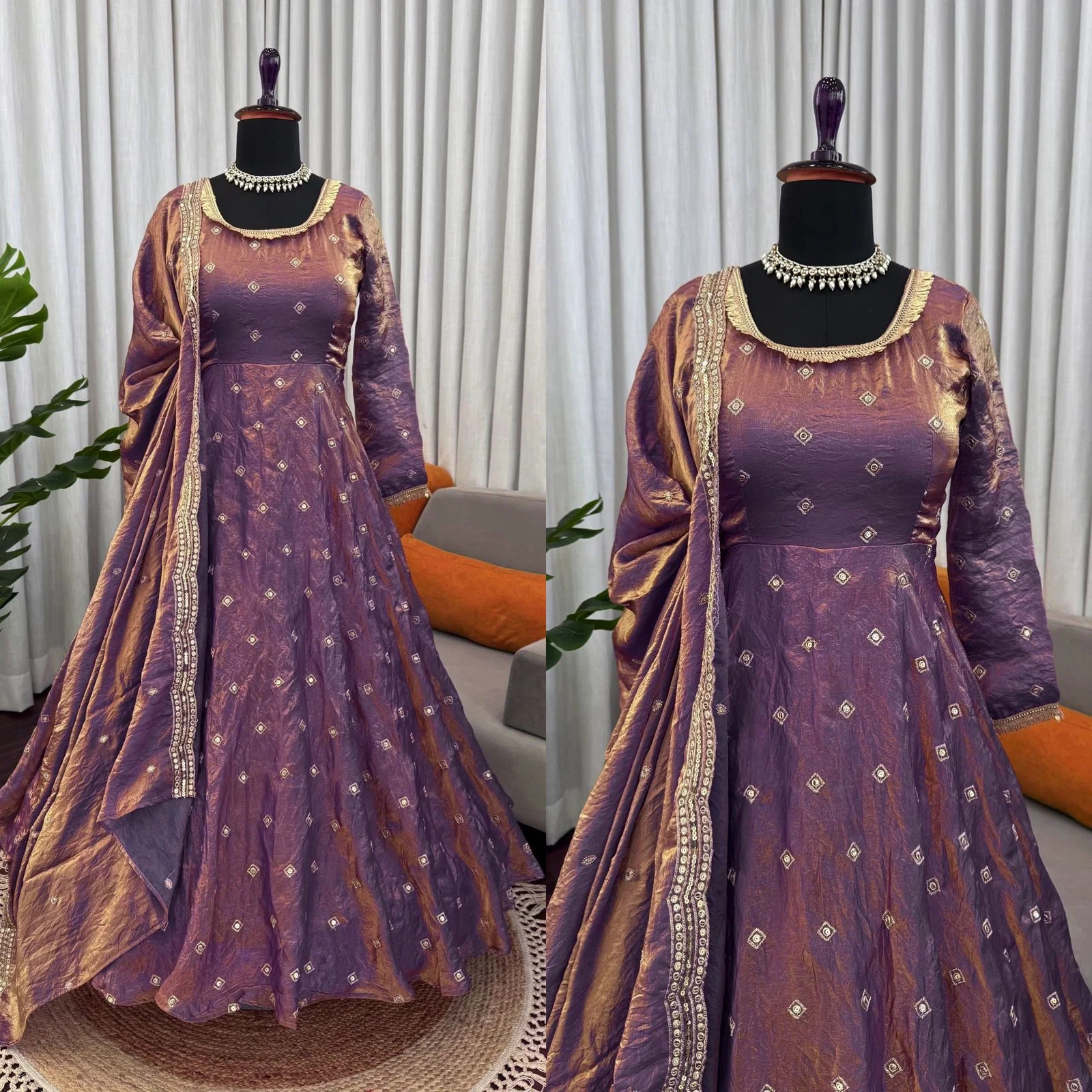Glory KD1565 Designer Gown with Pent Set