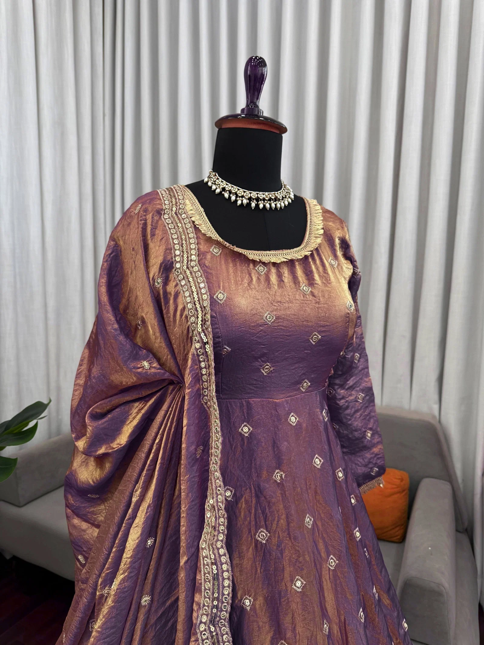 Glory KD1565 Designer Gown with Pent Set