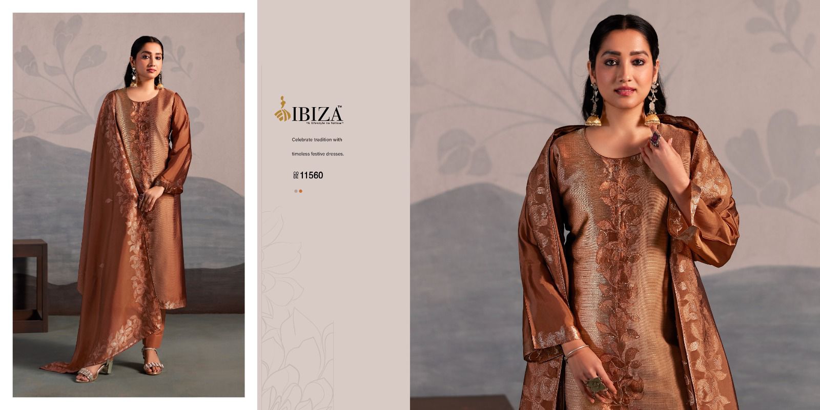 Ibiza Zafira Banglory Silk Jacquard With Handwork Salwar Kameez