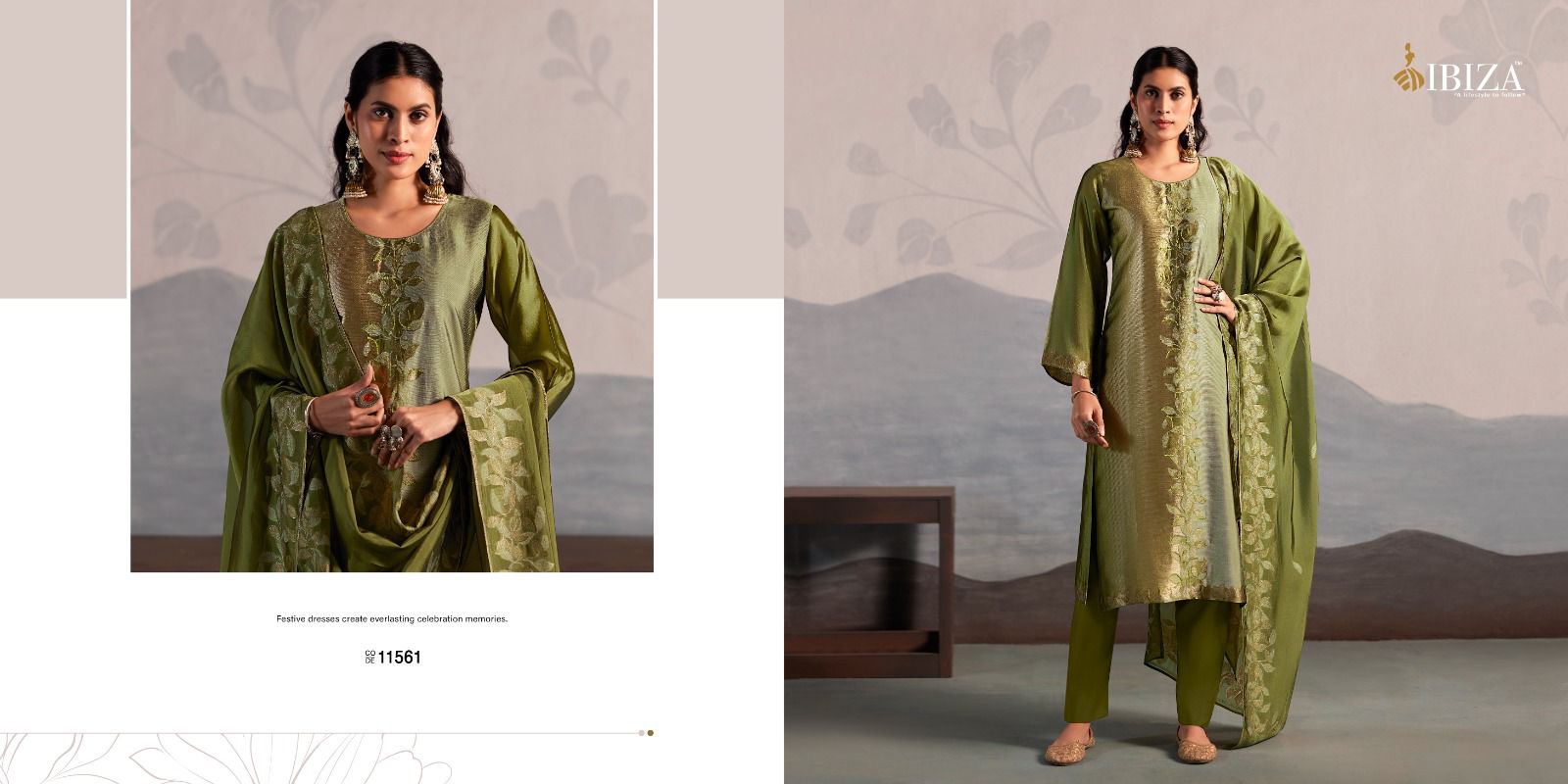 Ibiza Zafira Banglory Silk Jacquard With Handwork Salwar Kameez