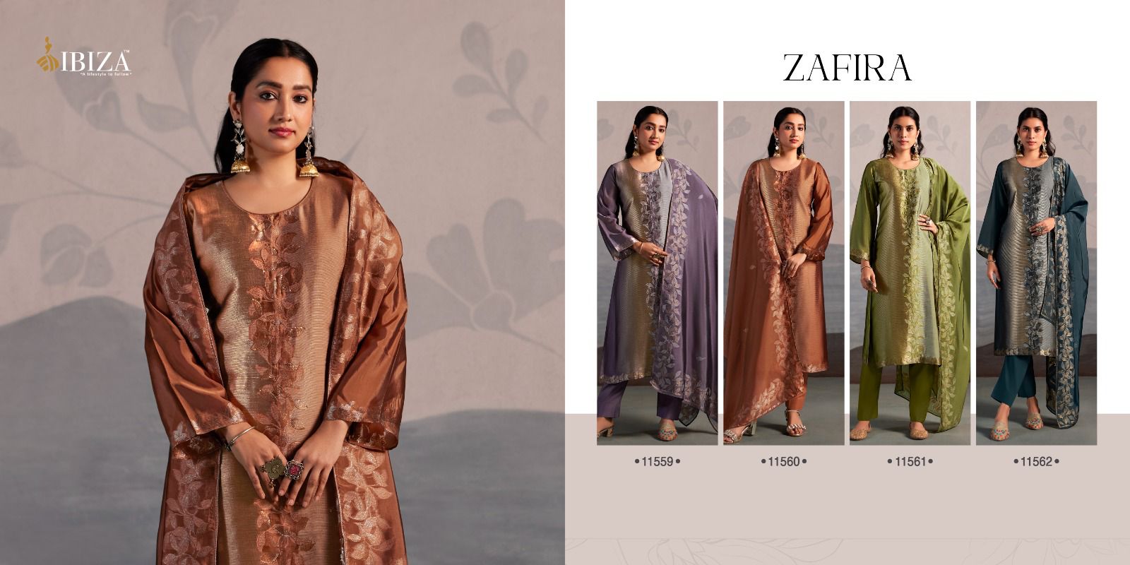 Ibiza Zafira Banglory Silk Jacquard With Handwork Salwar Kameez